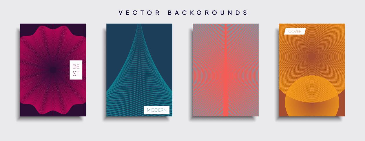 Minimale vectoromslagontwerpen. Toekomstige postersjabloon. vector