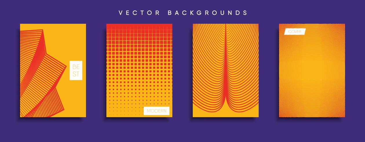 Minimale vectoromslagontwerpen. Toekomstige postersjabloon vector