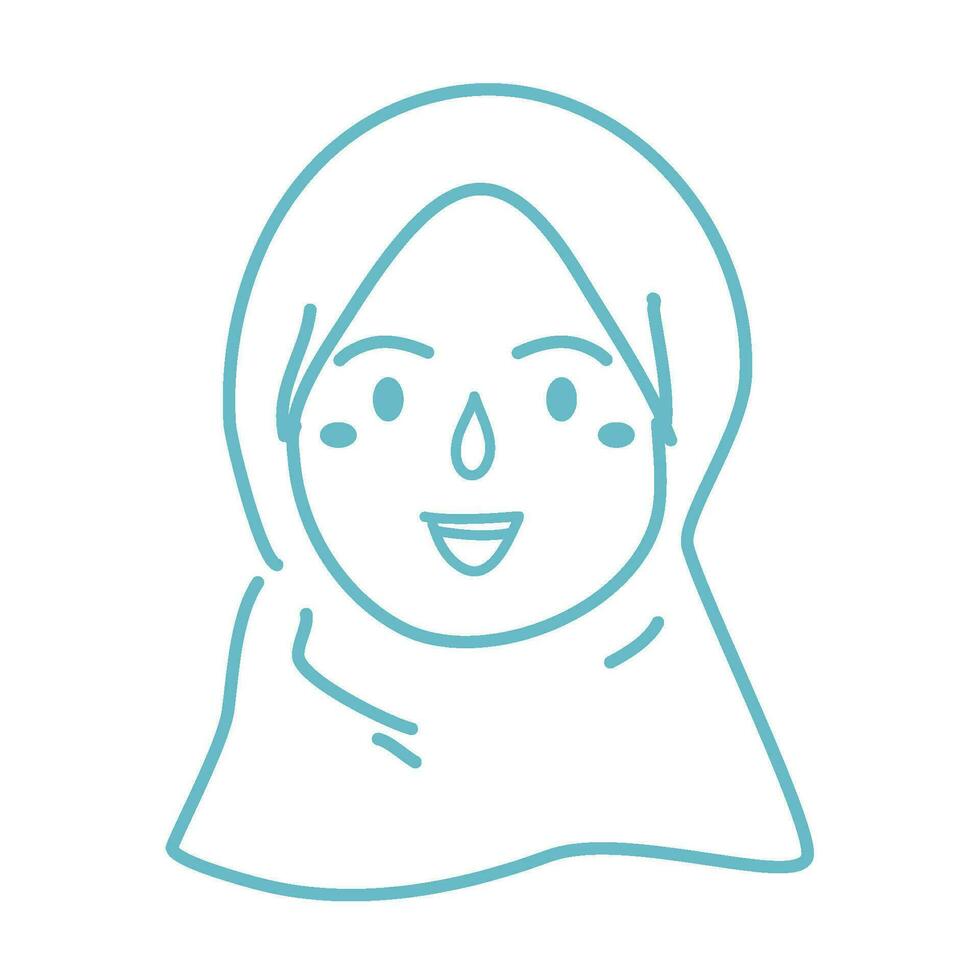 hijab vrouw mode logo icoon vector