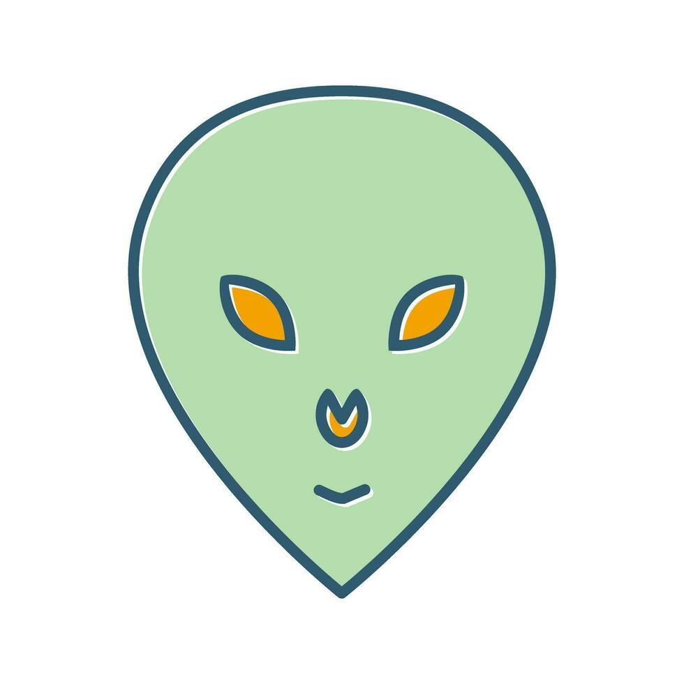 buitenaards wezen gezicht vector icoon