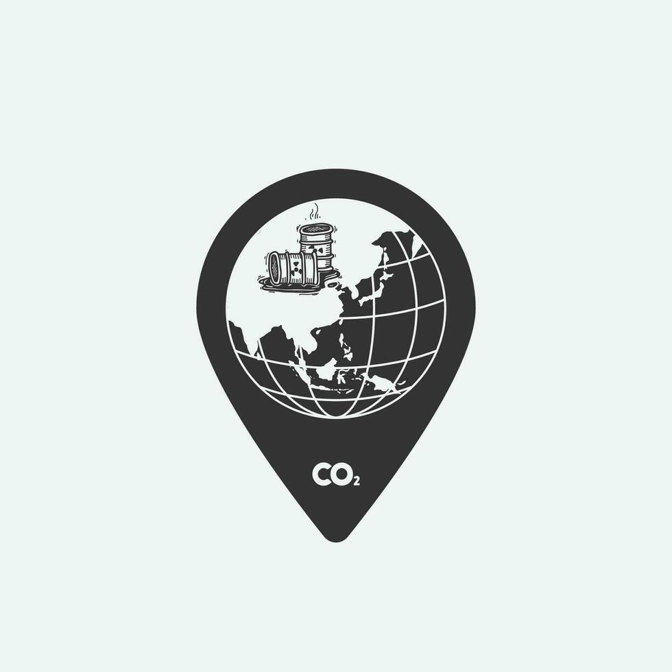 co2 emissie logo vector