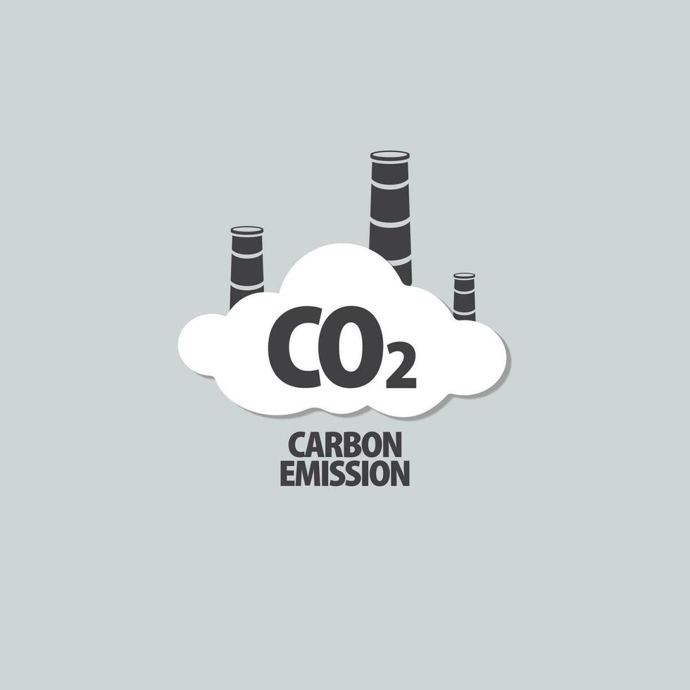 co2 emissie logo vector