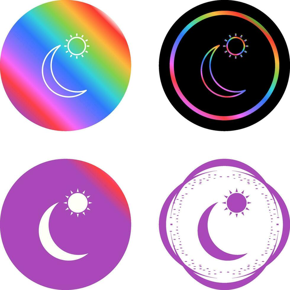 zon en planeten vector icoon