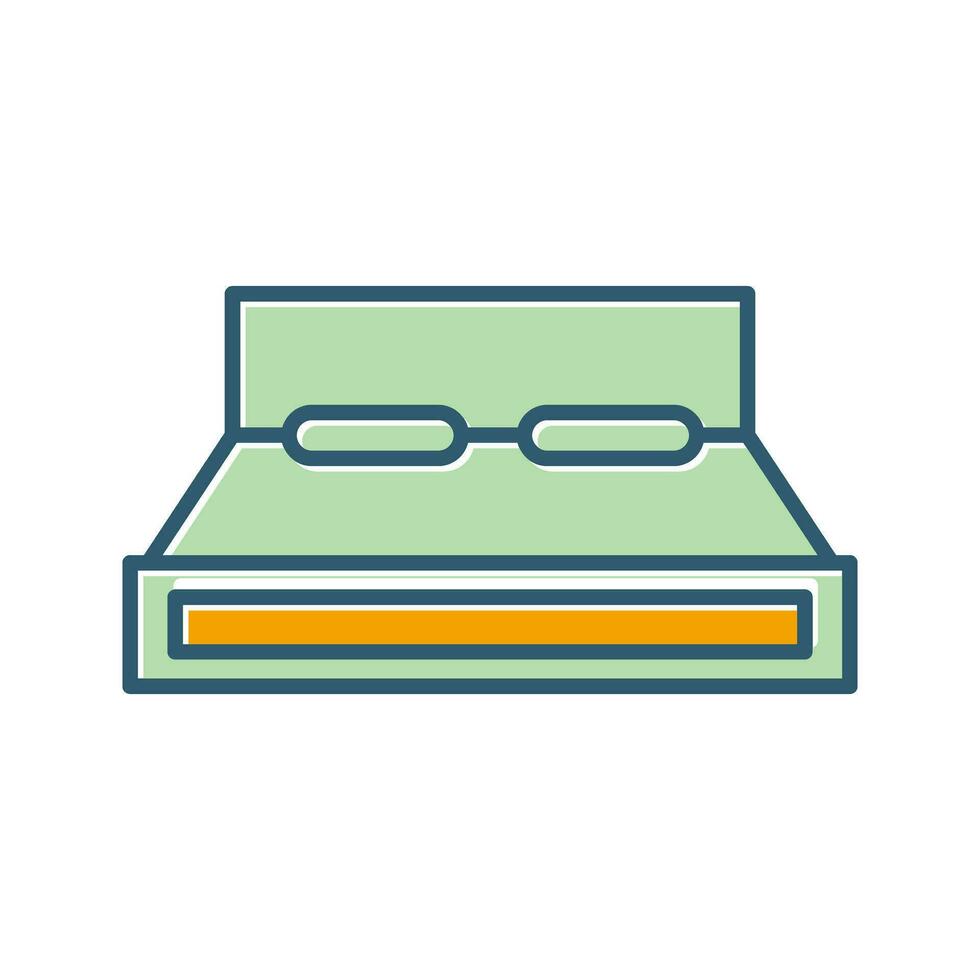 tweepersoonsbed vector icon