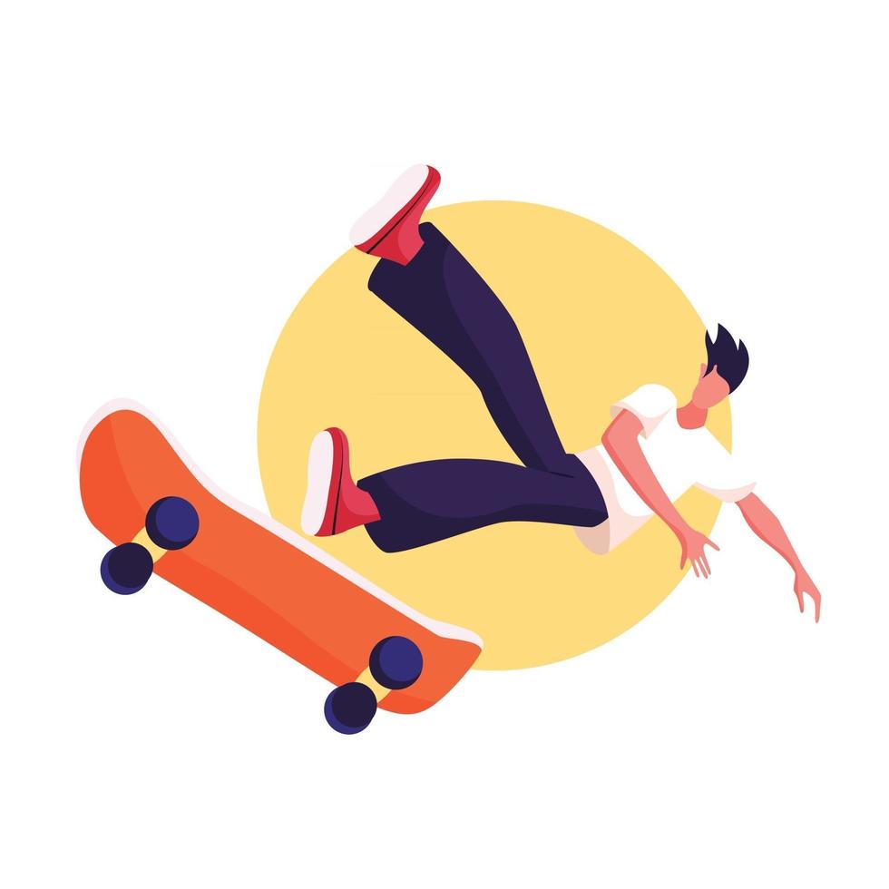 skateboard rijden illustratie concept vector