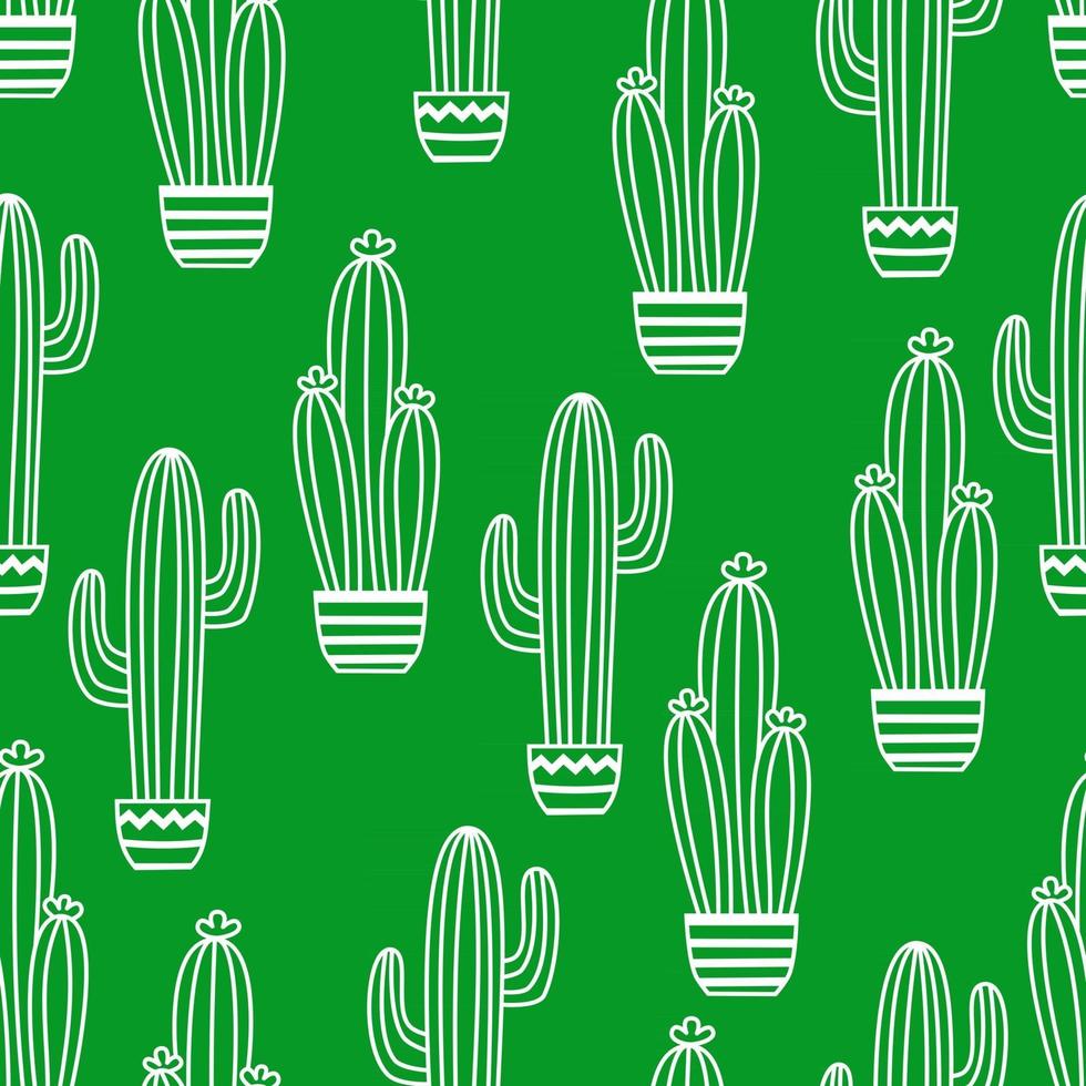 naadloze patroon met ingemaakte cactus vector schets illustratie tekeningen voor ontwerp verpakking, textiel, achtergrond, ontwerp ansichtkaarten en posters