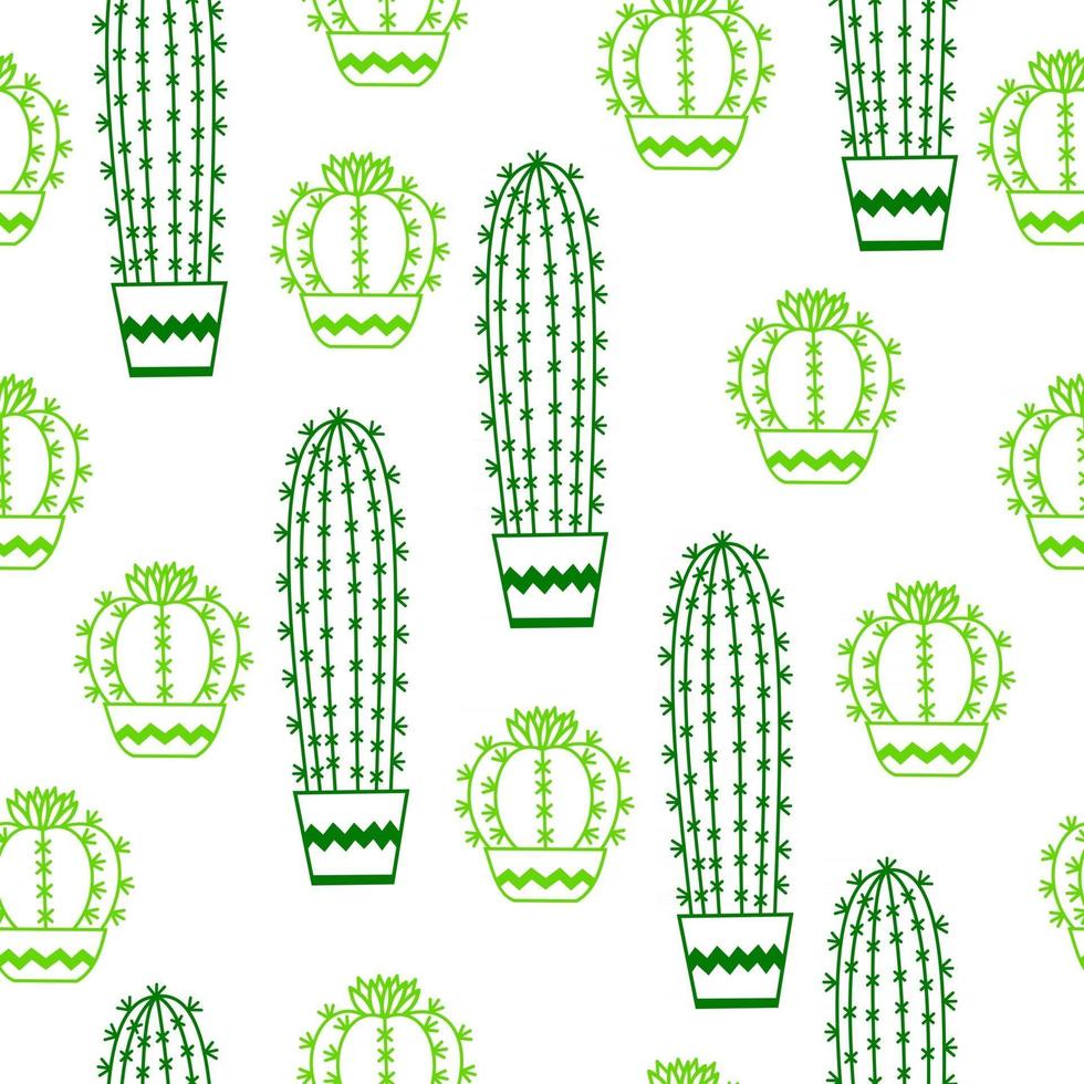 naadloze patroon met ingemaakte cactus vector schets illustratie tekeningen voor ontwerp verpakking, textiel, achtergrond, ontwerp ansichtkaarten en posters