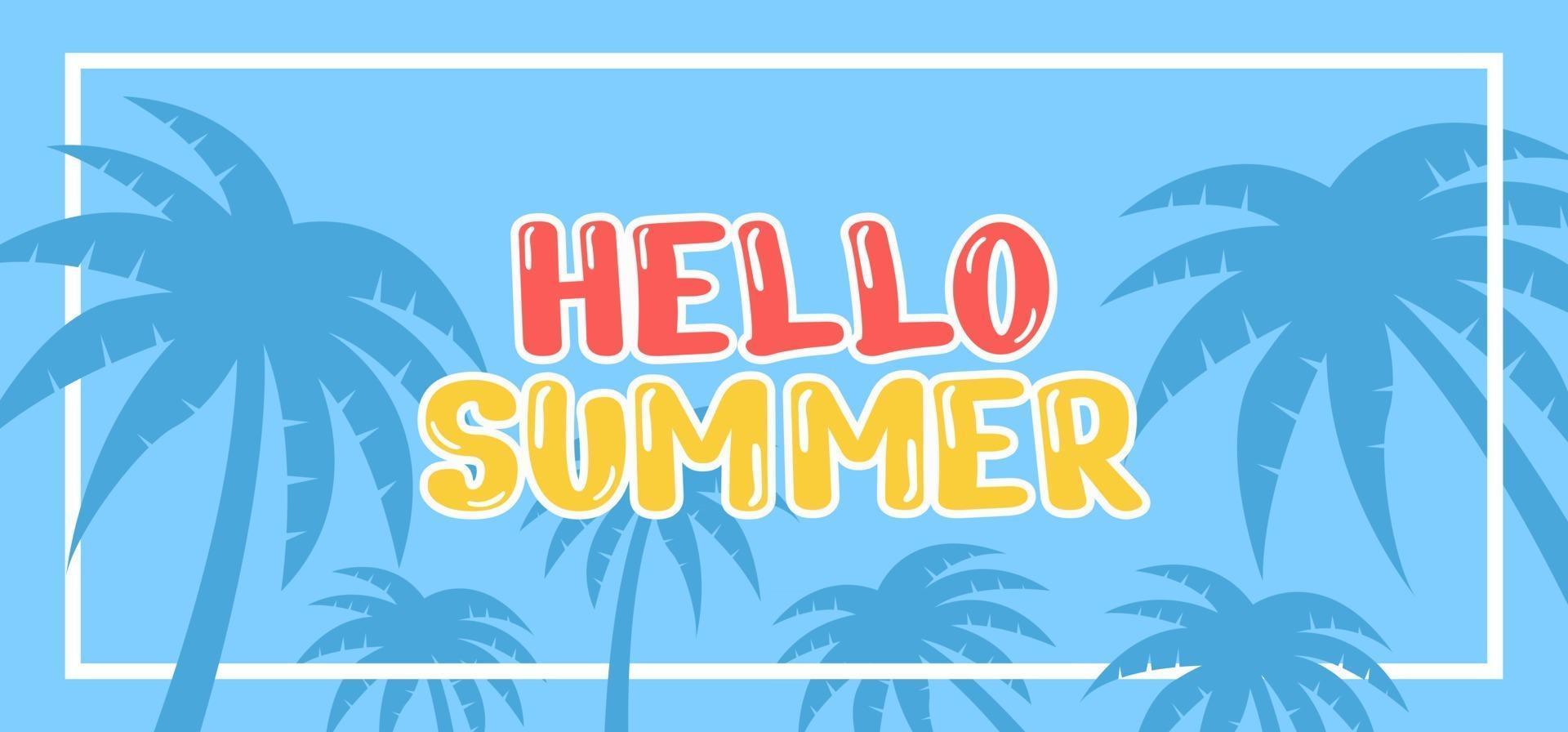 hand tekenen illustratie van zomer groet banner. vector