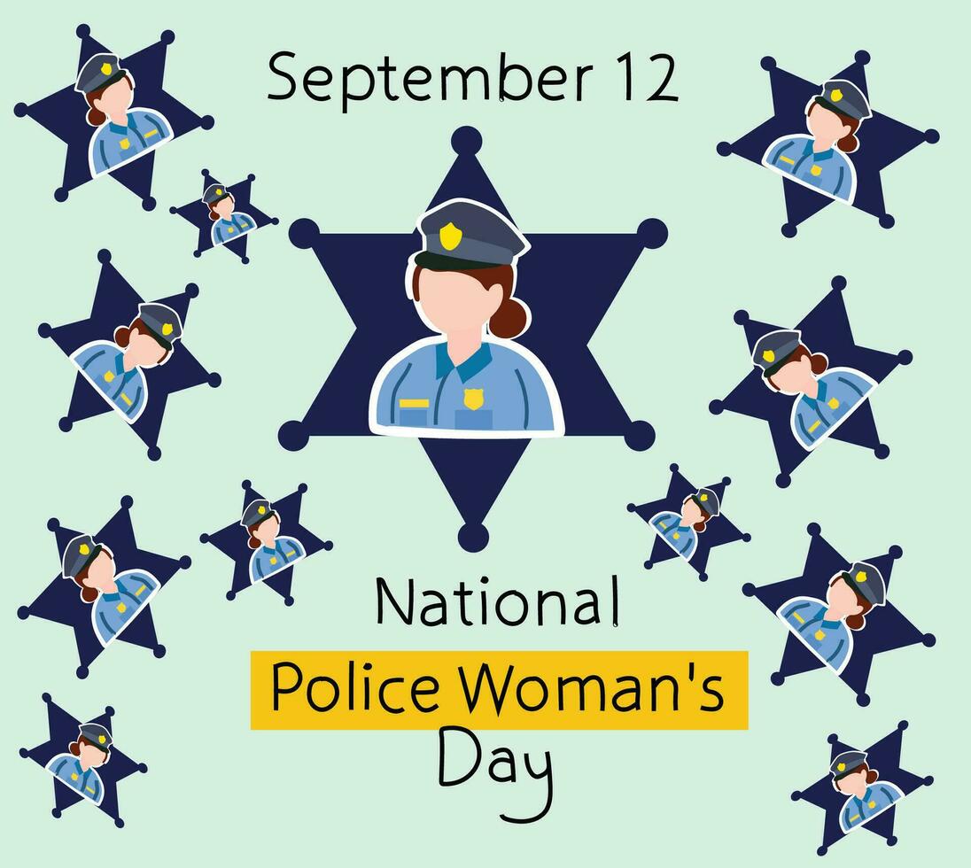 printnationaal Politie dames dag vector