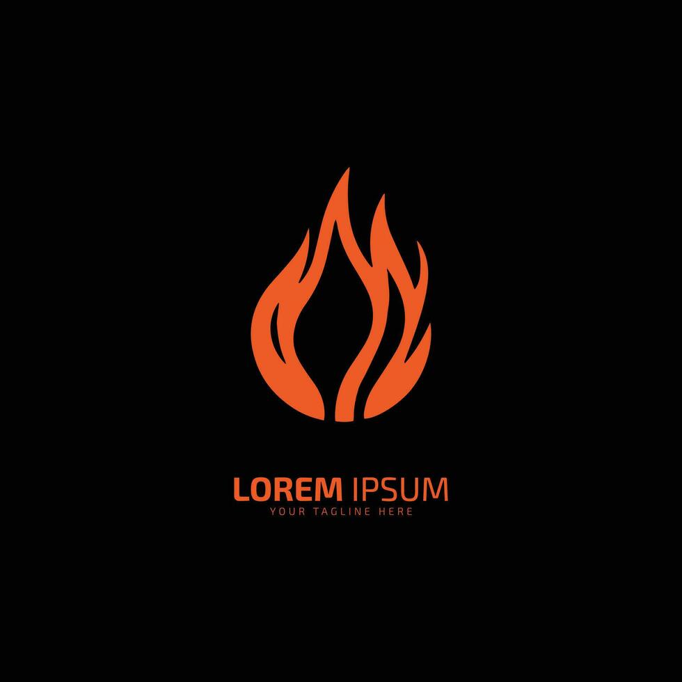 brand vlam logo vector icoon geïsoleerd Aan zwart achtergrond
