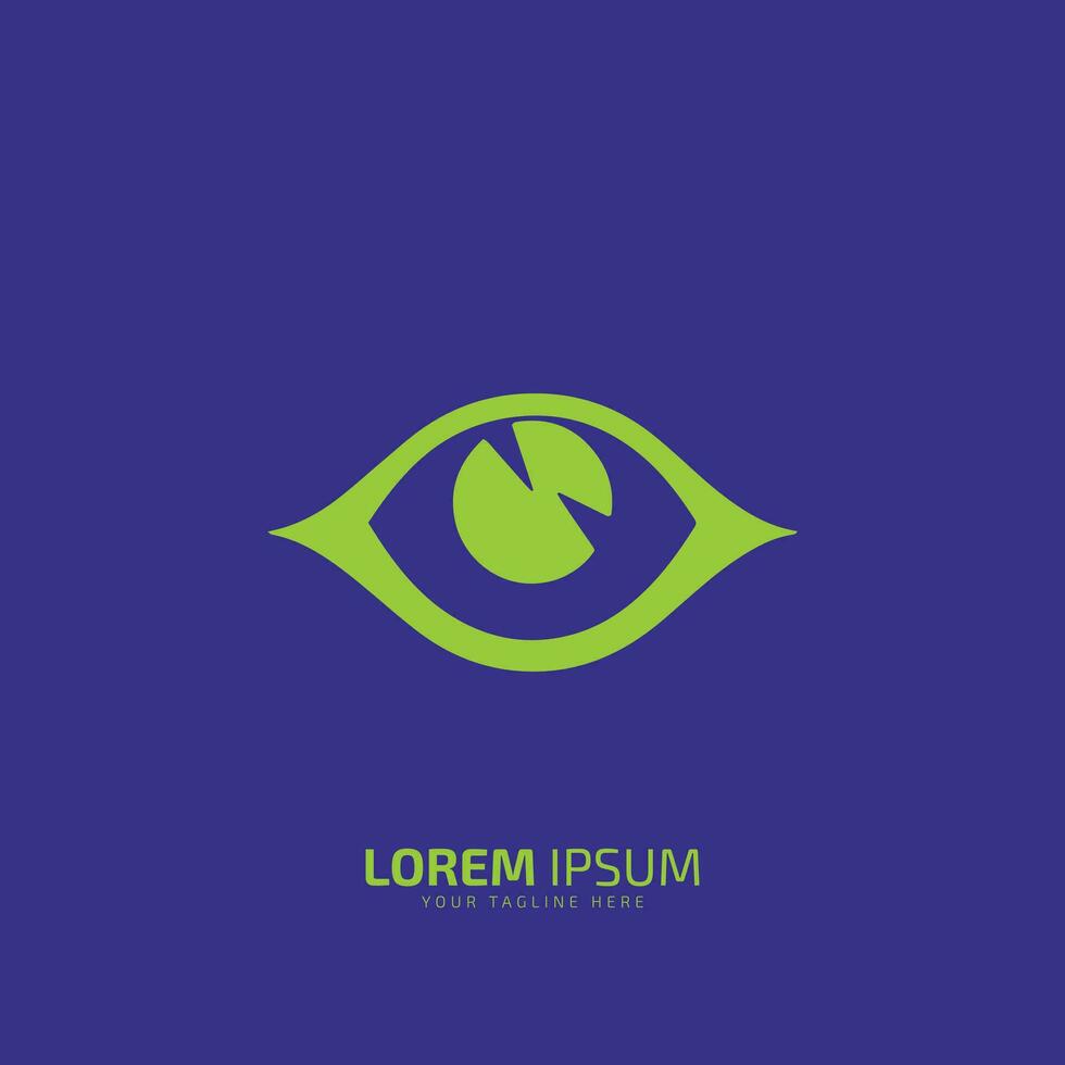 een logo van oog, oog icoon, oog vector silhouet Aan blauw achtergrond