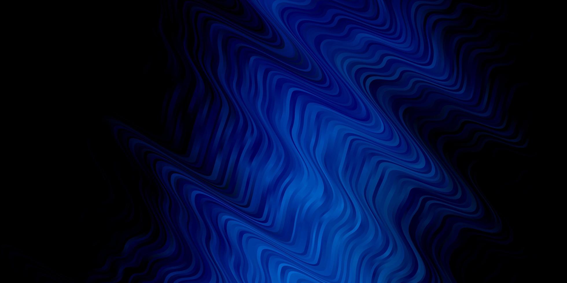 donkerblauwe vectorsjabloon met wrange lijnen. illustratie in halftoonstijl met verloopkrommen. patroon voor websites, bestemmingspagina's. vector