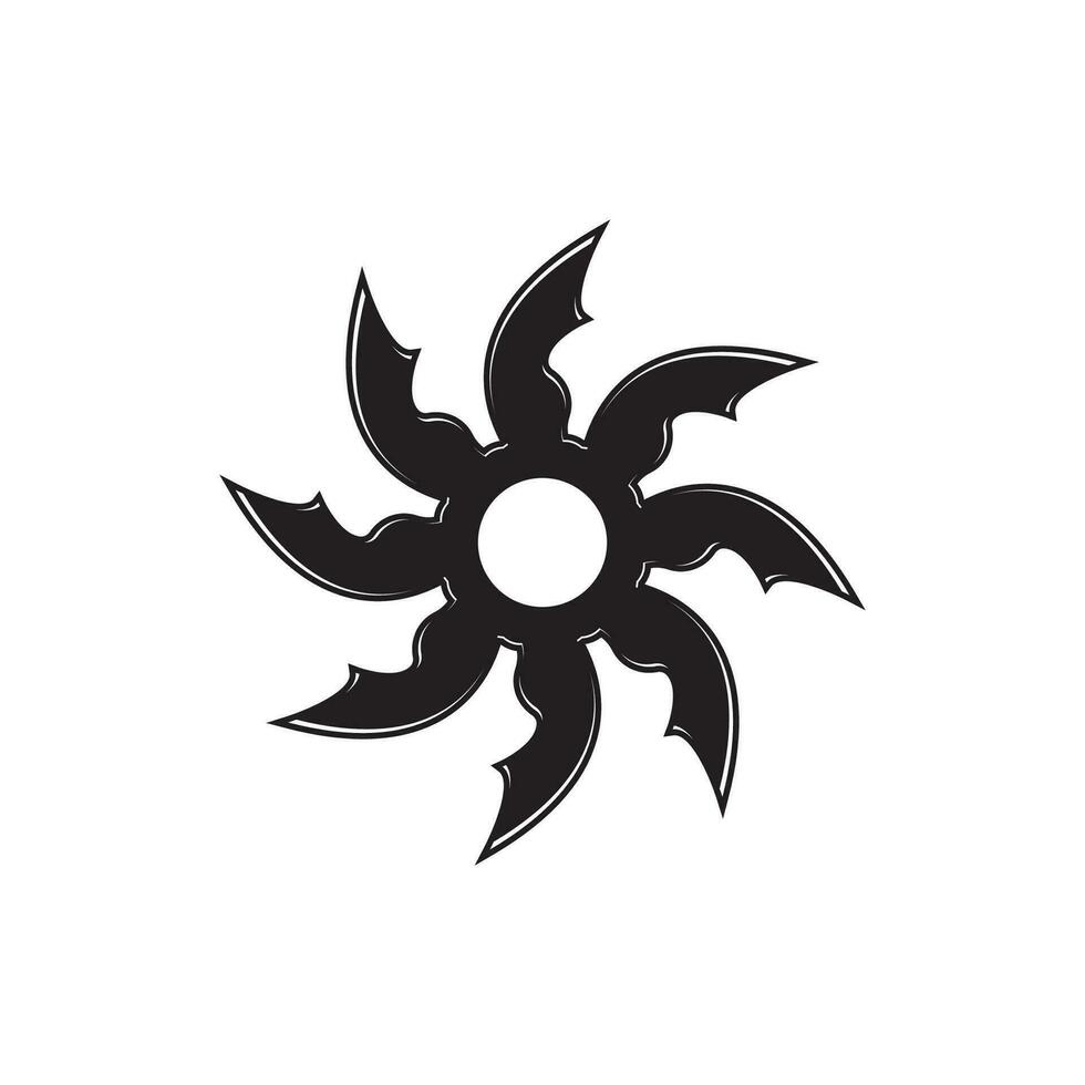 Ninja shuriken logo vector sjabloon