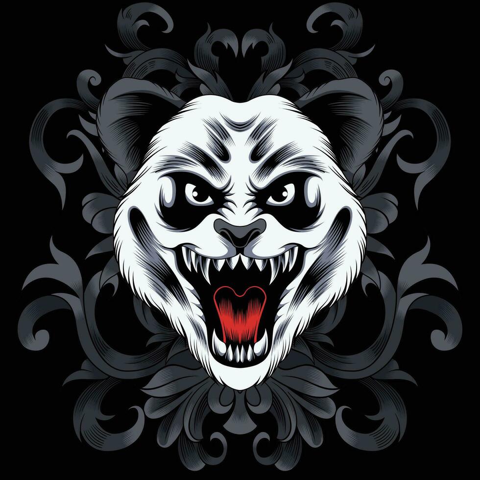 panda hoofd vector illustratie