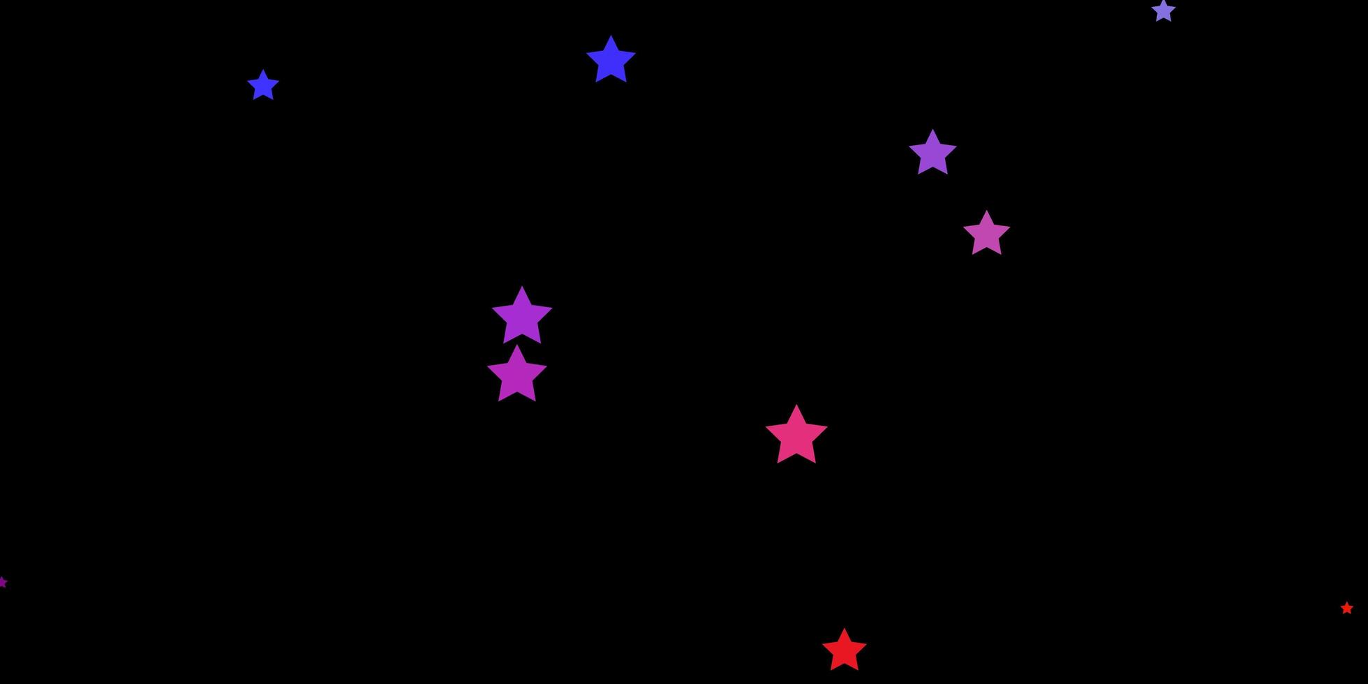 donkerblauwe, rode vectorachtergrond met kleine en grote sterren. kleurrijke illustratie in abstracte stijl met gradiëntsterren. patroon voor het inpakken van geschenken. vector