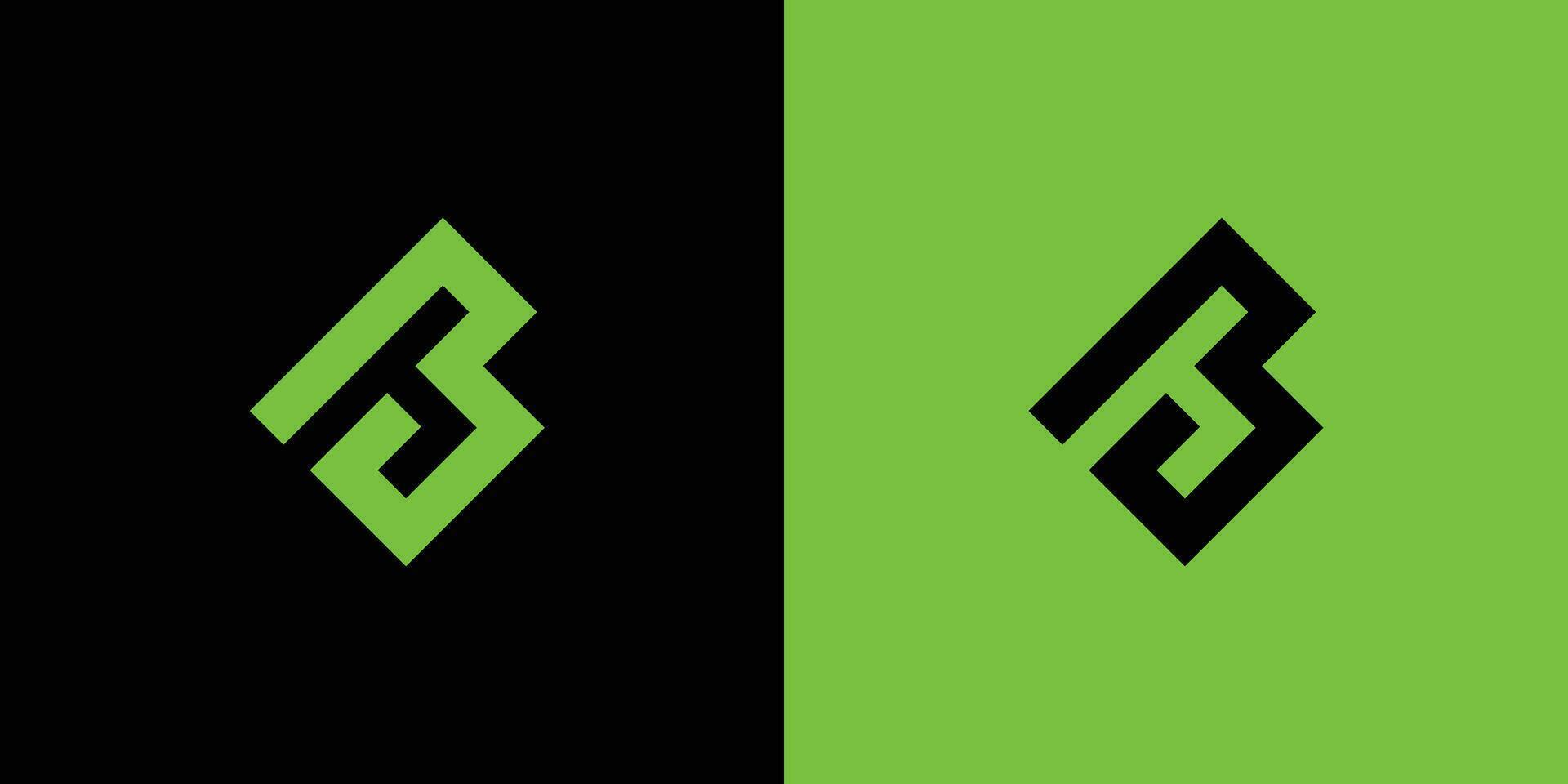 minimaal geweldig creatief modieus professioneel brief b h logo ontwerp sjabloon Aan zwart en groen achtergrond vector
