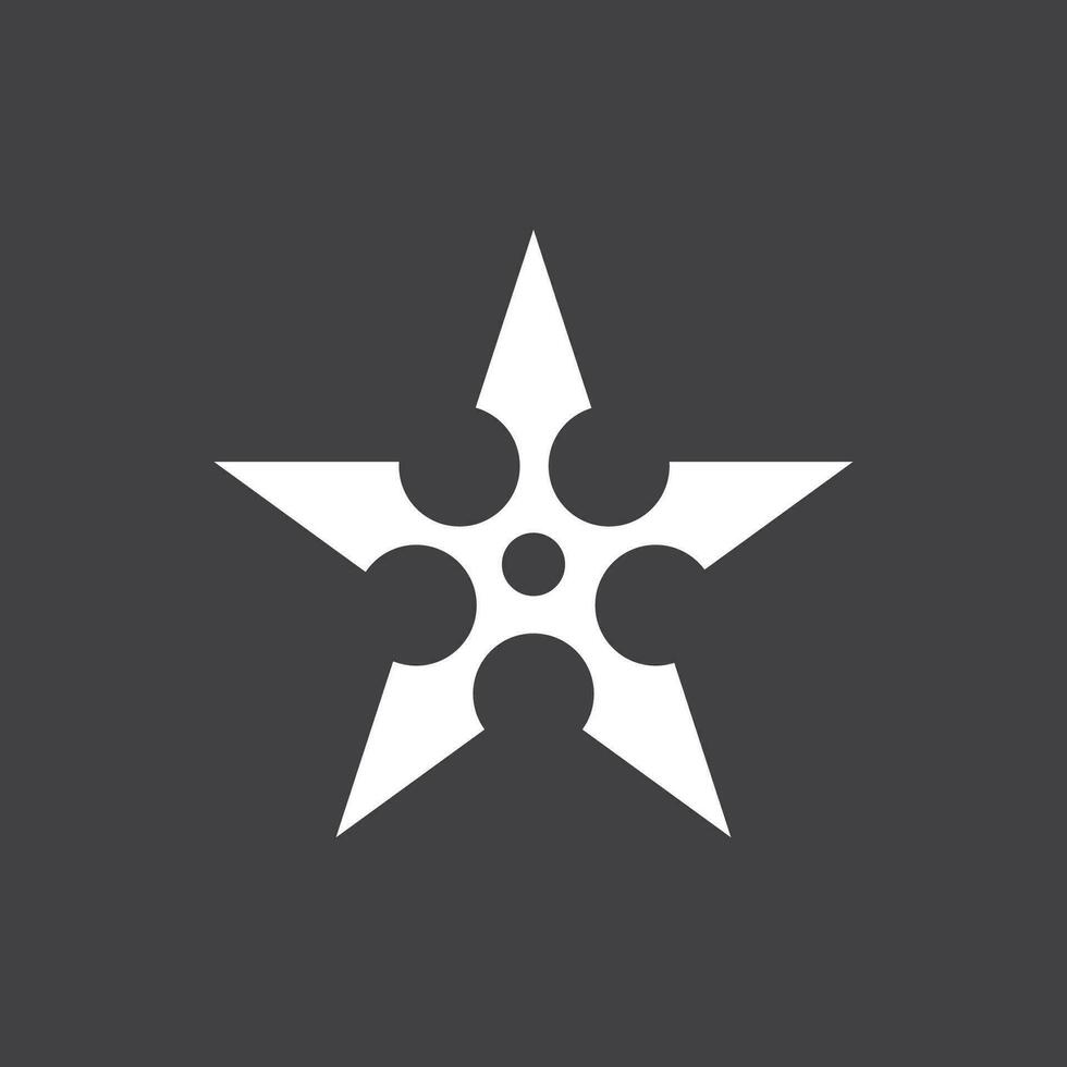 Ninja shuriken logo vector sjabloon