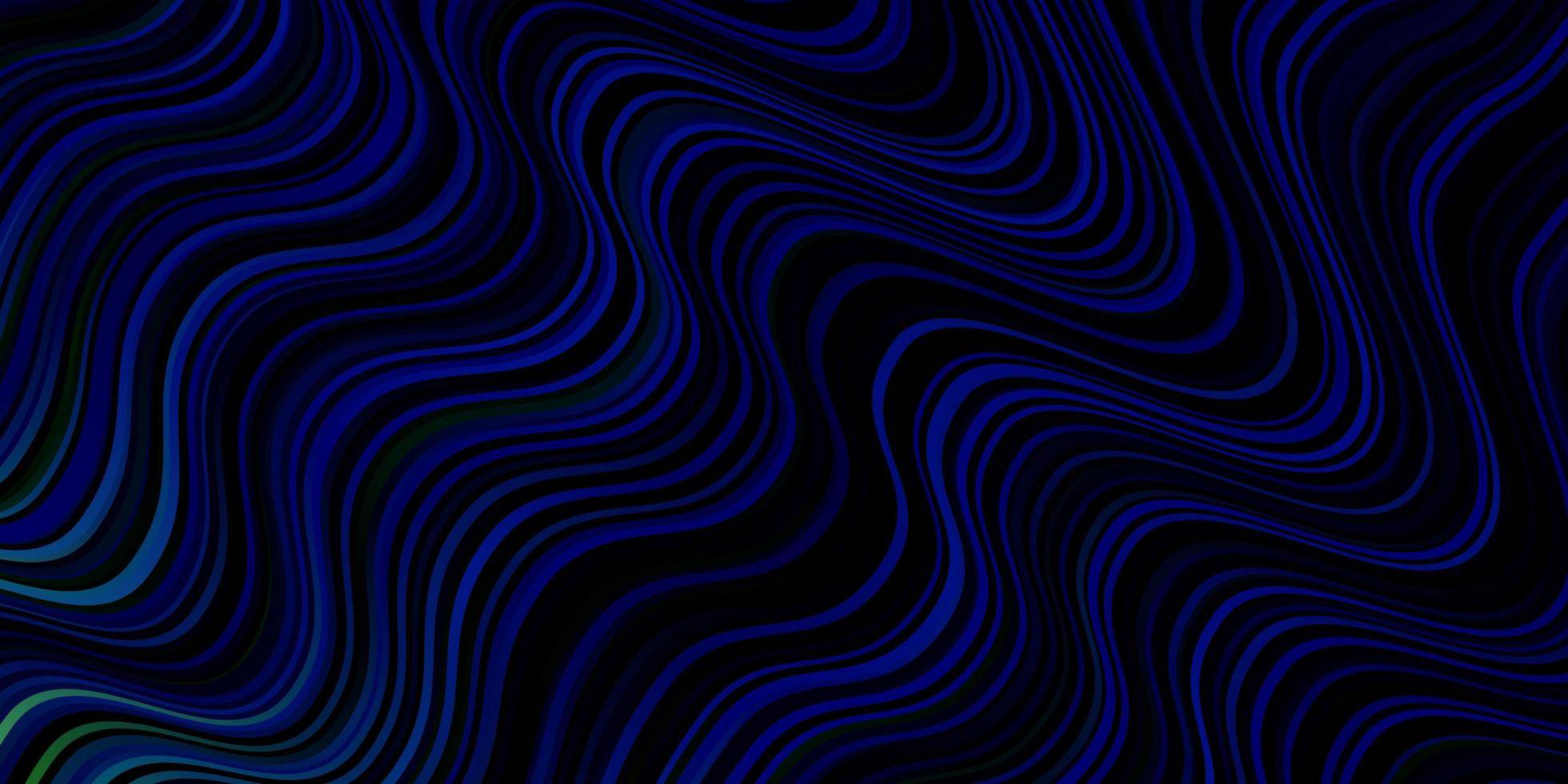 donkerblauwe, groene vectortextuur met rondingen. abstracte illustratie met gradiëntbogen. patroon voor websites, bestemmingspagina's. vector
