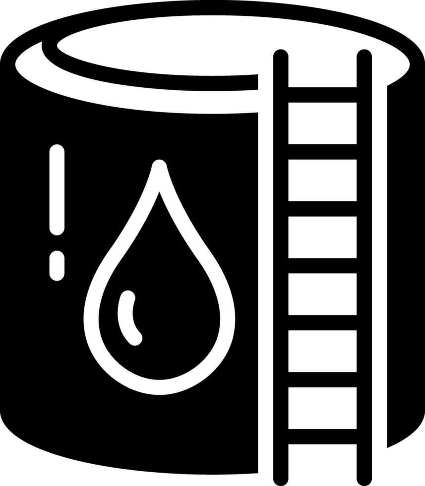 solide icoon voor reservoir vector