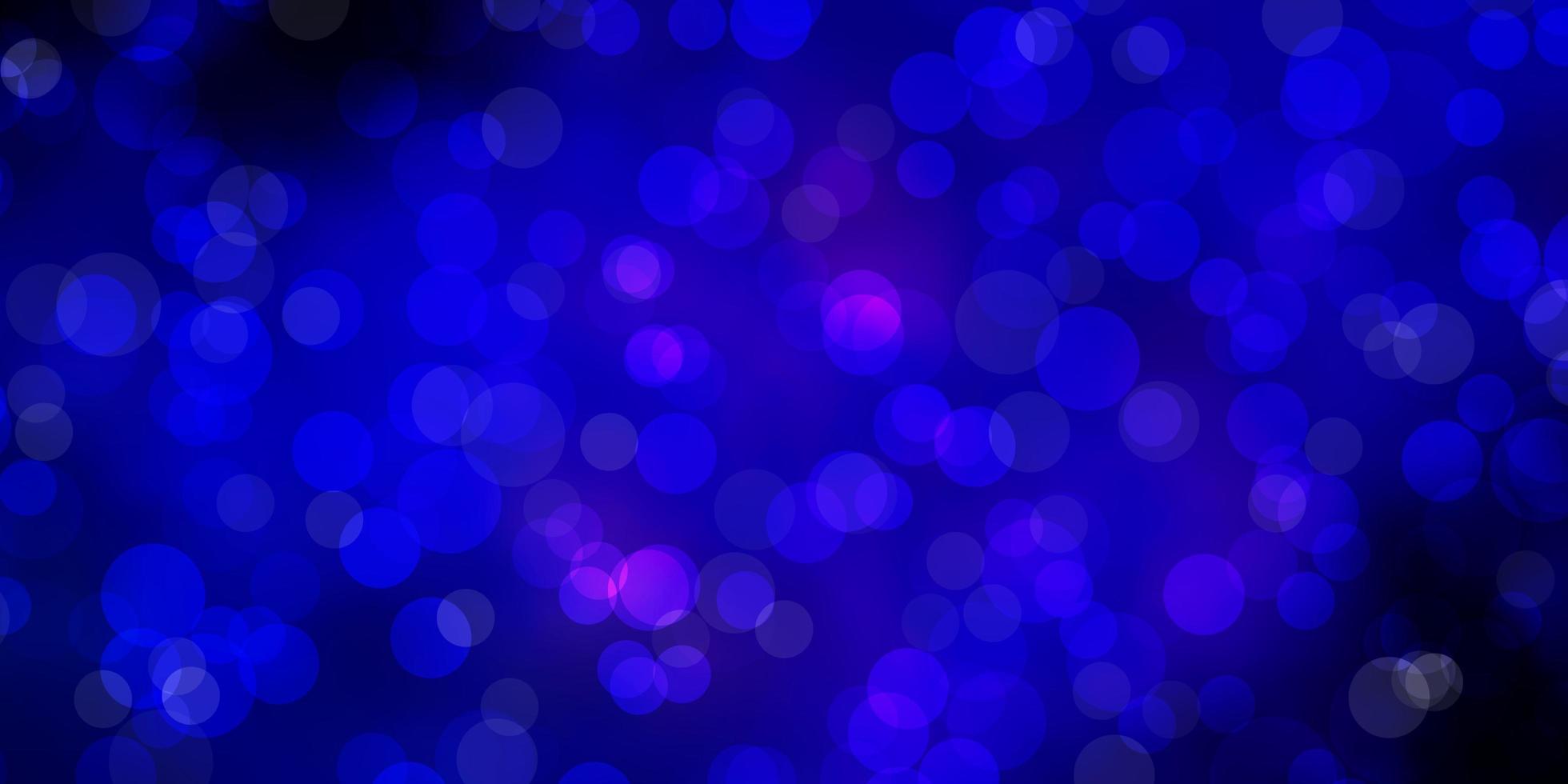 donkerblauwe vectorachtergrond met bubbels. abstracte kleurrijke schijven op eenvoudige gradiëntachtergrond. ontwerp voor posters, banners. vector