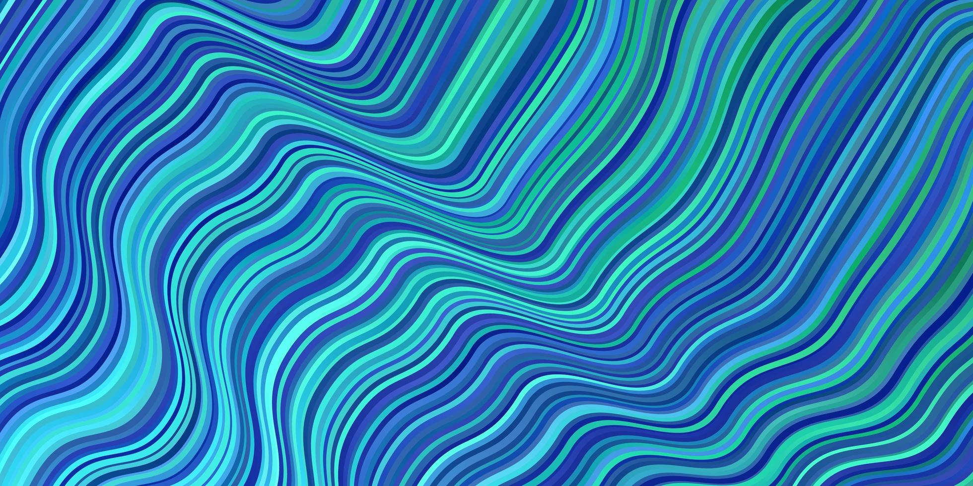 lichtblauw, groen vectorsjabloon met wrange lijnen. kleurrijke illustratie in cirkelvormige stijl met lijnen. patroon voor commercials, advertenties. vector