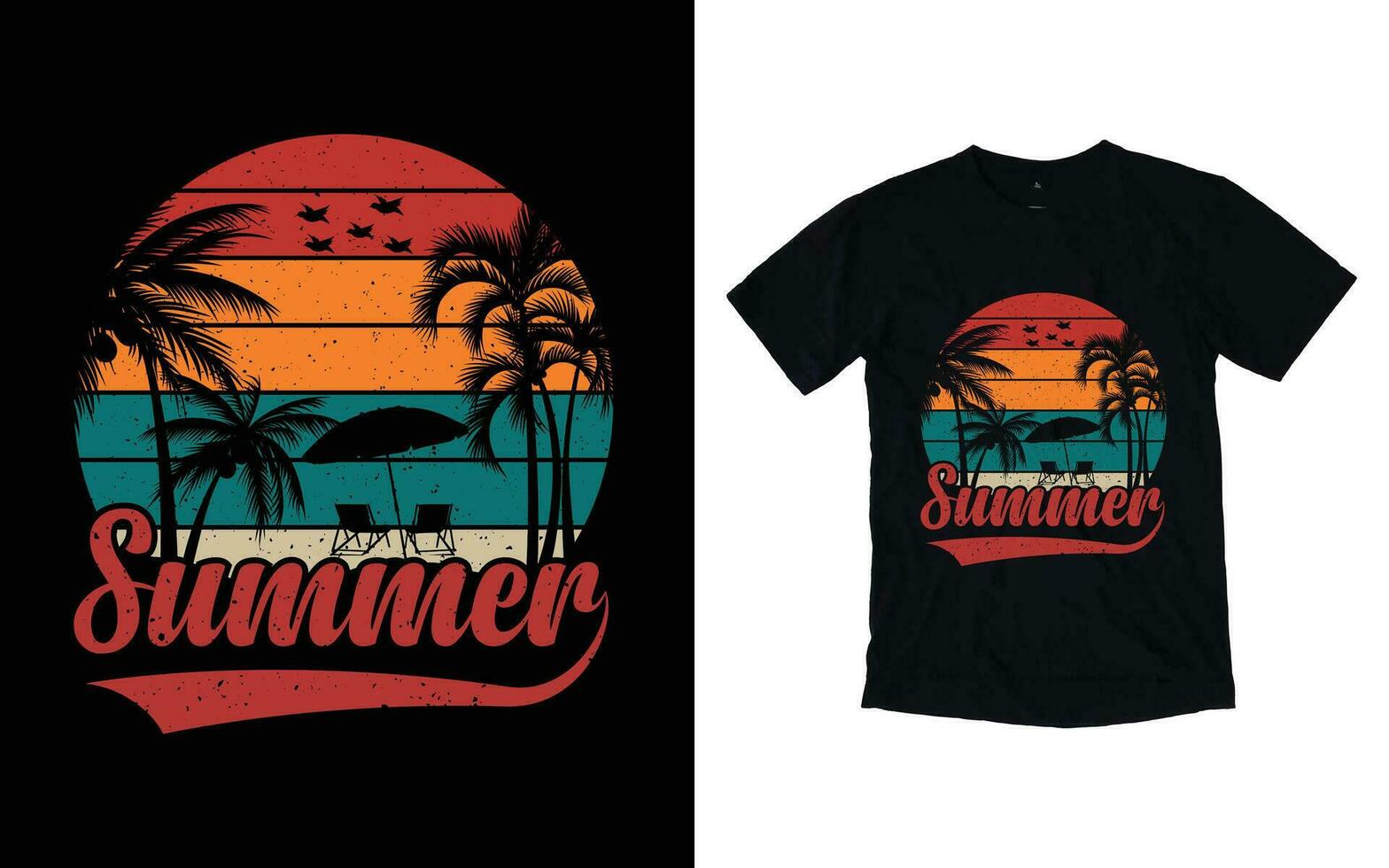 zomer t-shirt ontwerp, zomer t overhemd sjabloon vector