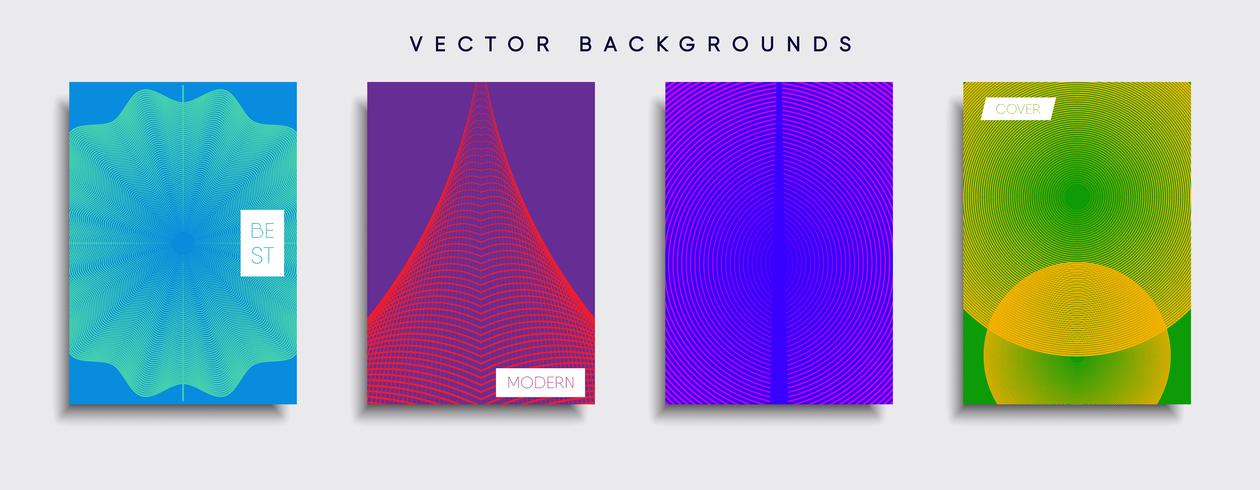 Minimale vectoromslagontwerpen. Toekomstige postersjabloon. vector