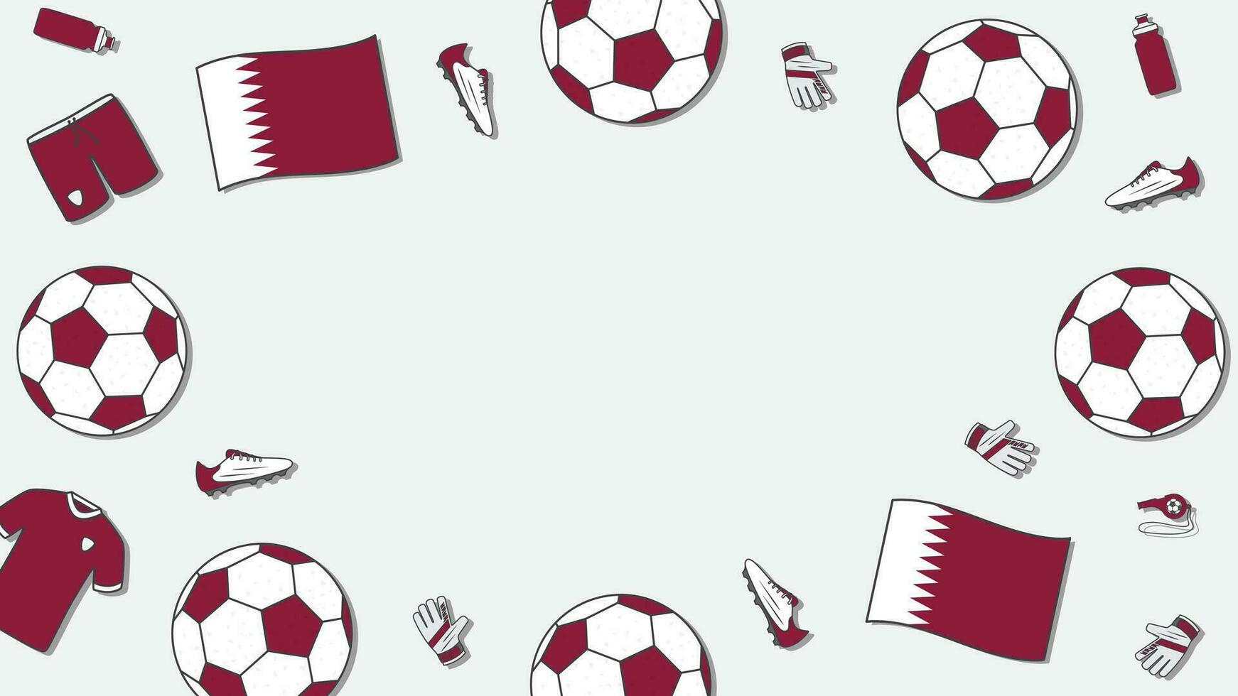 Amerikaans voetbal achtergrond ontwerp sjabloon. Amerikaans voetbal tekenfilm vector illustratie. toernooi in qatar