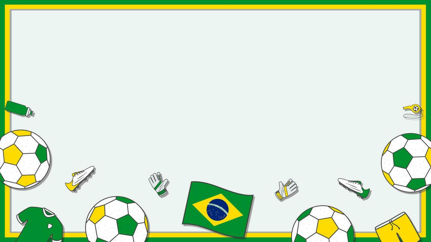 Amerikaans voetbal achtergrond ontwerp sjabloon. Amerikaans voetbal tekenfilm vector illustratie. voetbal in Brazilië