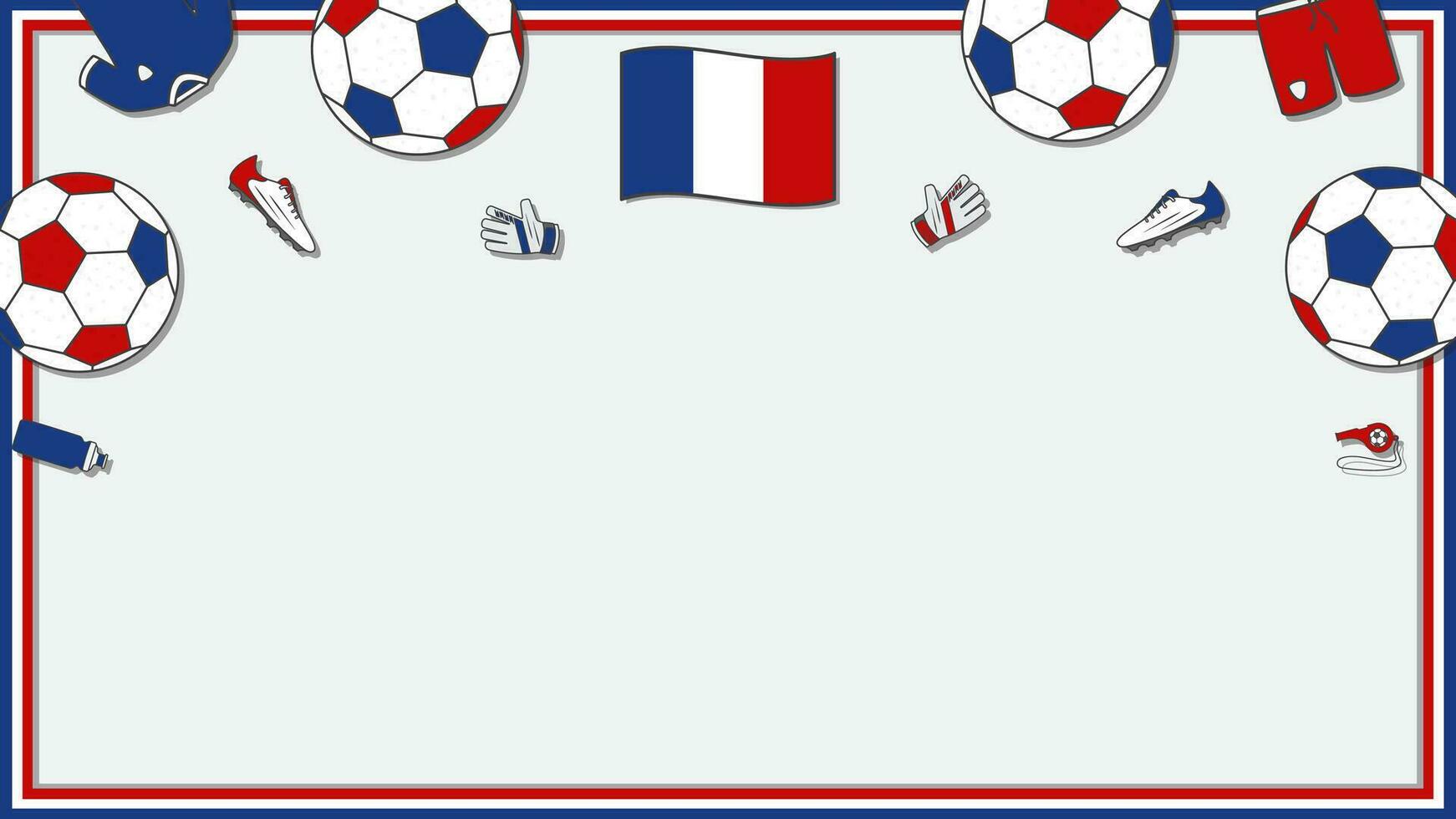 Amerikaans voetbal achtergrond ontwerp sjabloon. Amerikaans voetbal tekenfilm vector illustratie. wedstrijd in Frankrijk