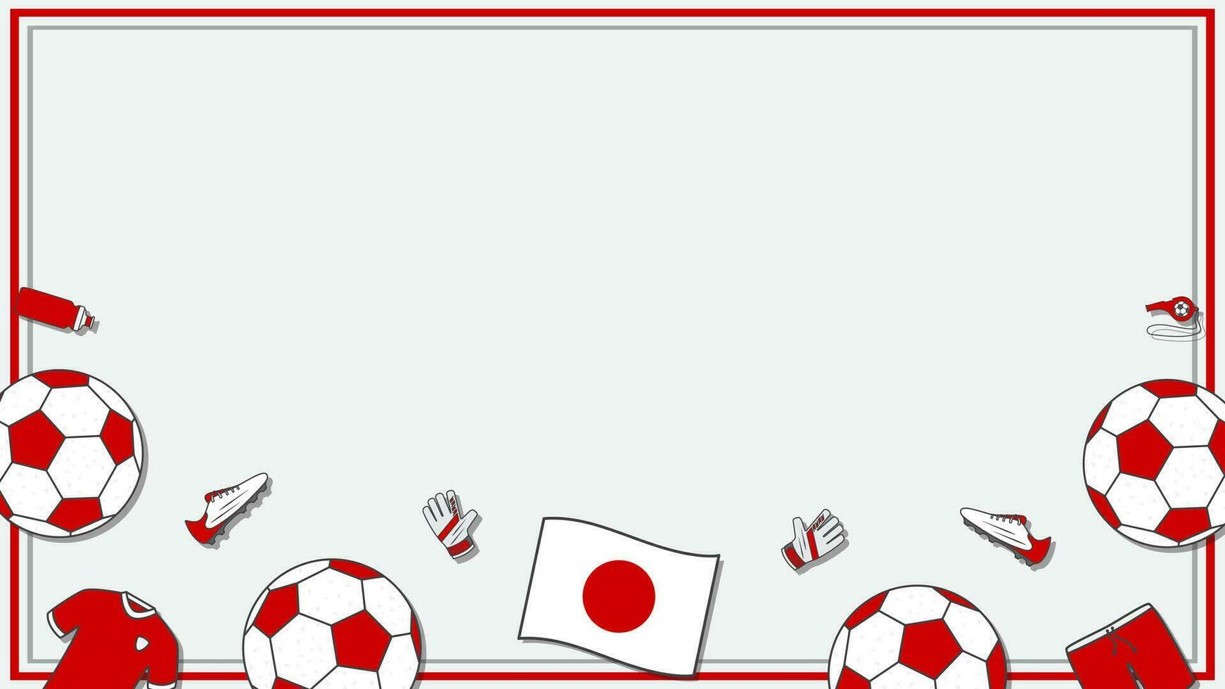 Amerikaans voetbal achtergrond ontwerp sjabloon. Amerikaans voetbal tekenfilm vector illustratie. voetbal in Japan