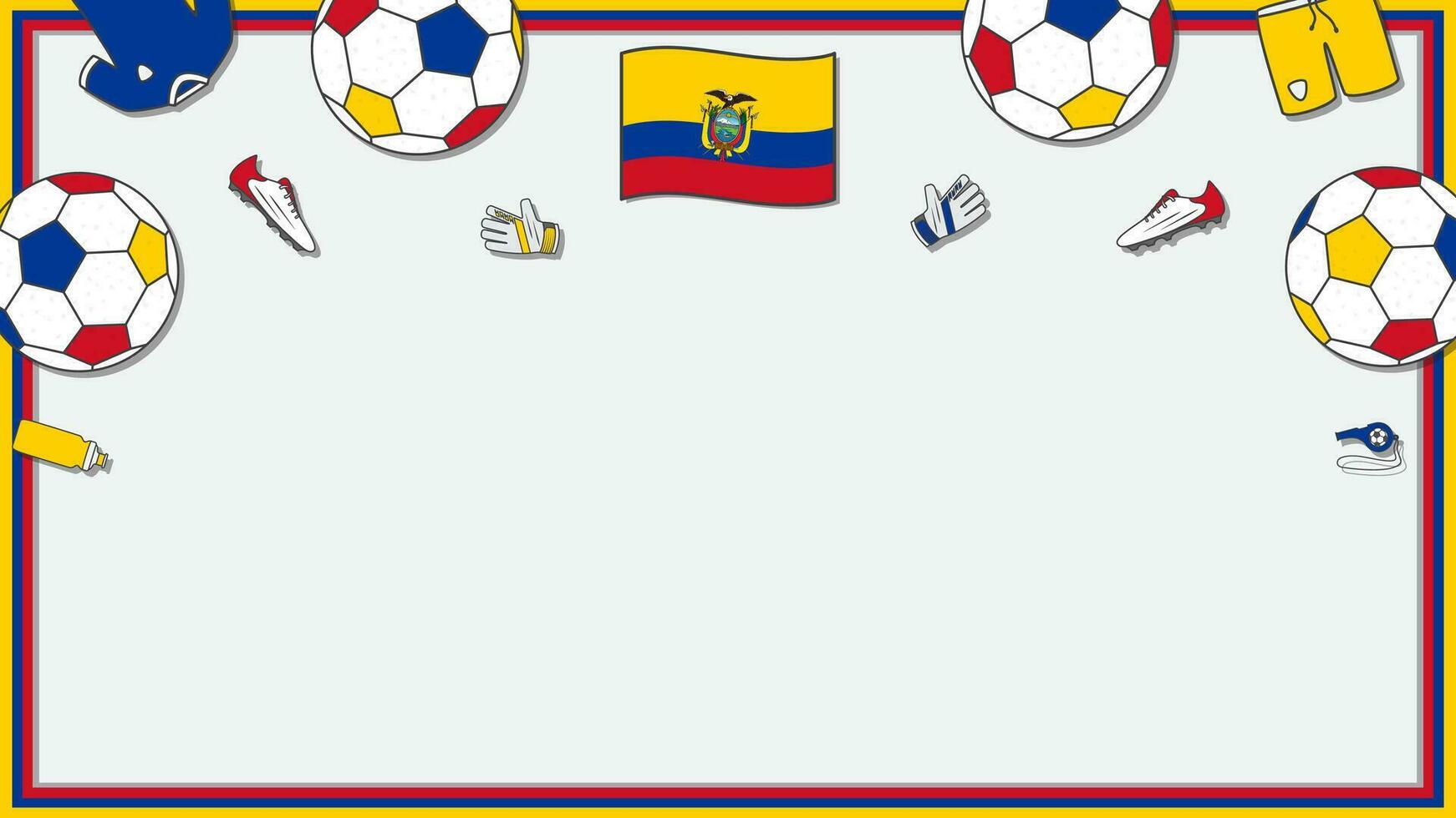 Amerikaans voetbal achtergrond ontwerp sjabloon. Amerikaans voetbal tekenfilm vector illustratie. wedstrijd in Ecuador