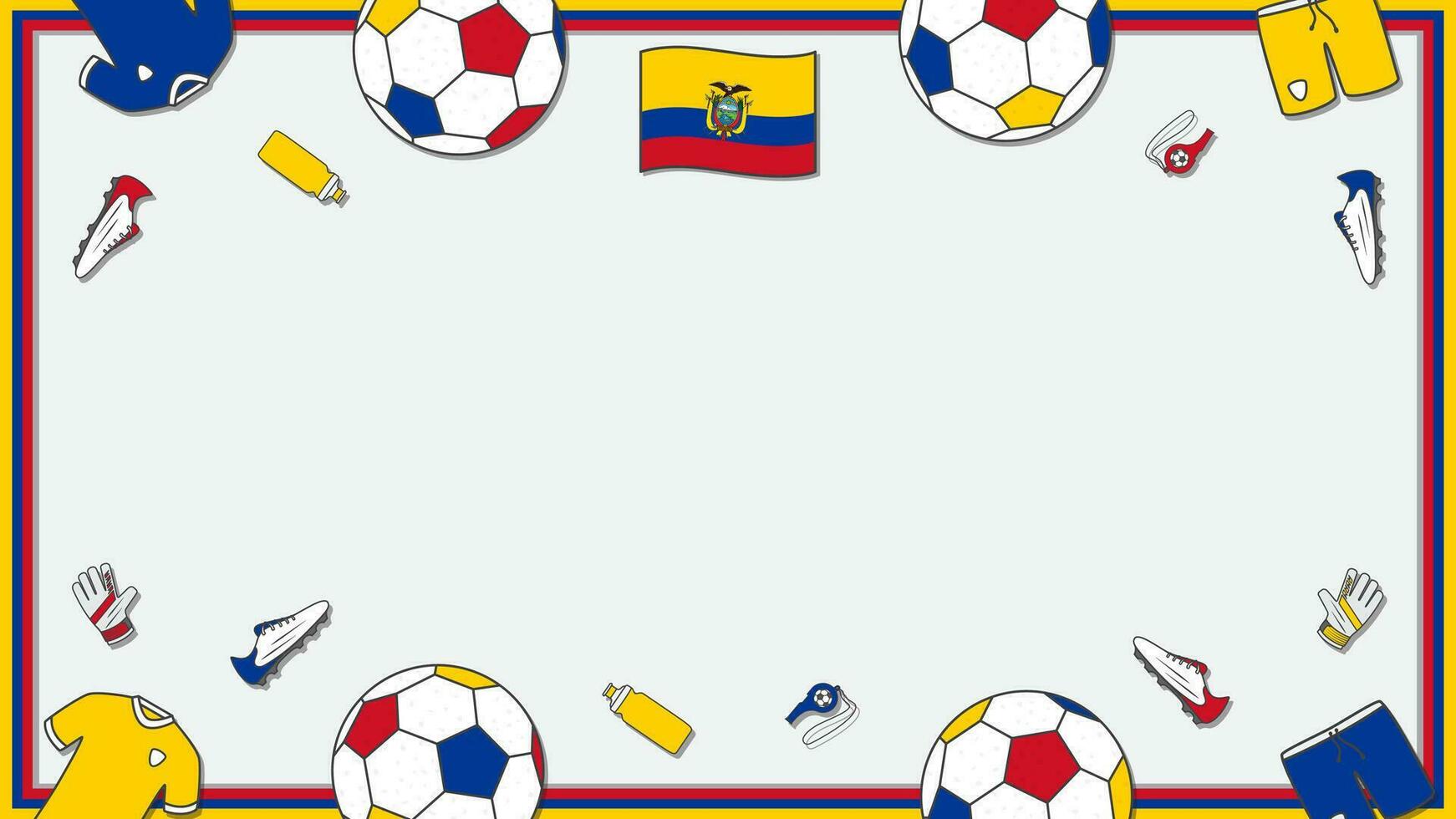 Amerikaans voetbal achtergrond ontwerp sjabloon. Amerikaans voetbal tekenfilm vector illustratie. kampioenschap in Ecuador