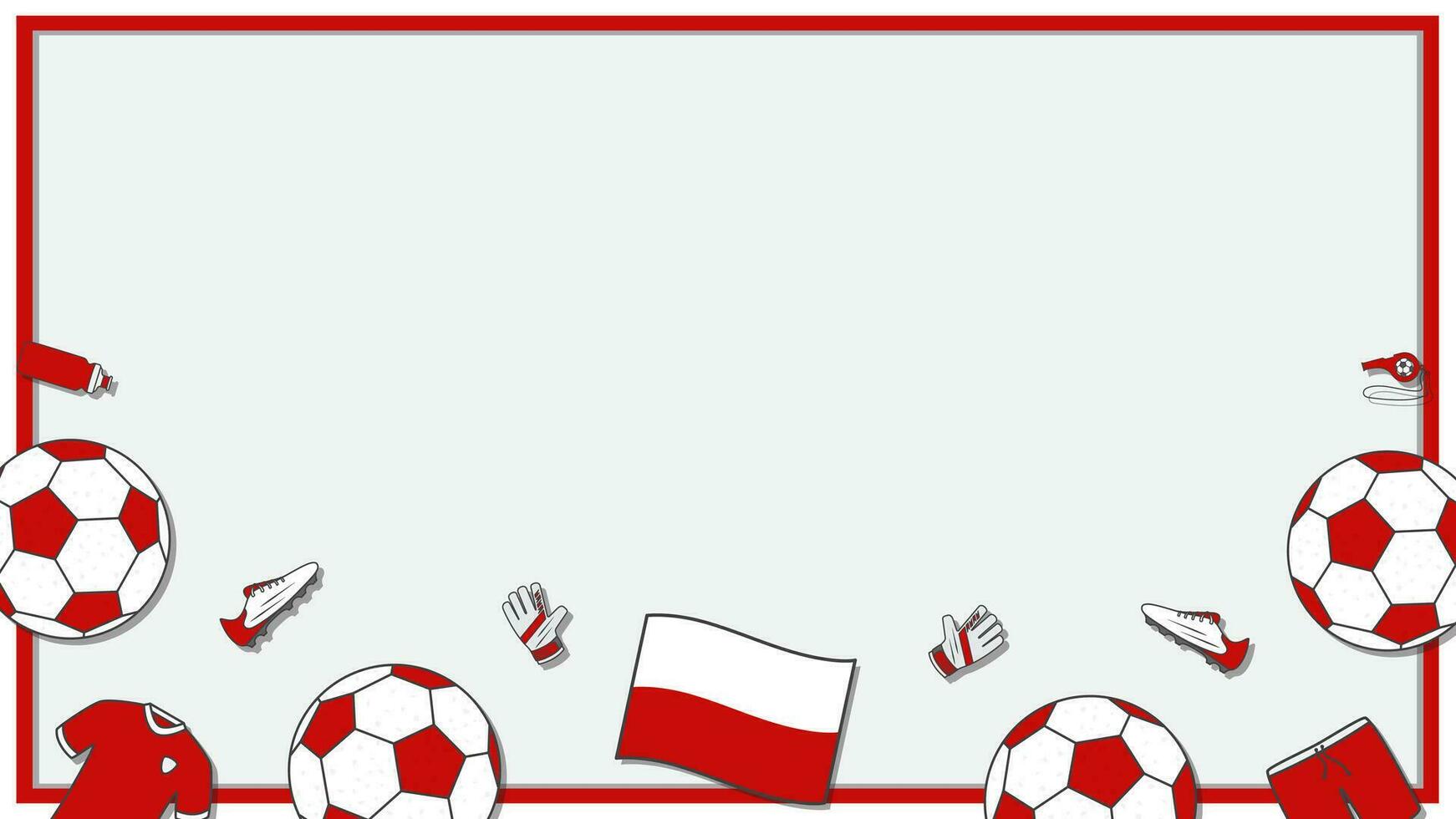 Amerikaans voetbal achtergrond ontwerp sjabloon. Amerikaans voetbal tekenfilm vector illustratie. voetbal in Polen