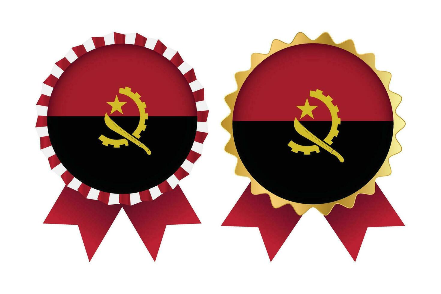 medaille reeks ontwerpen van Angola sjabloon vector