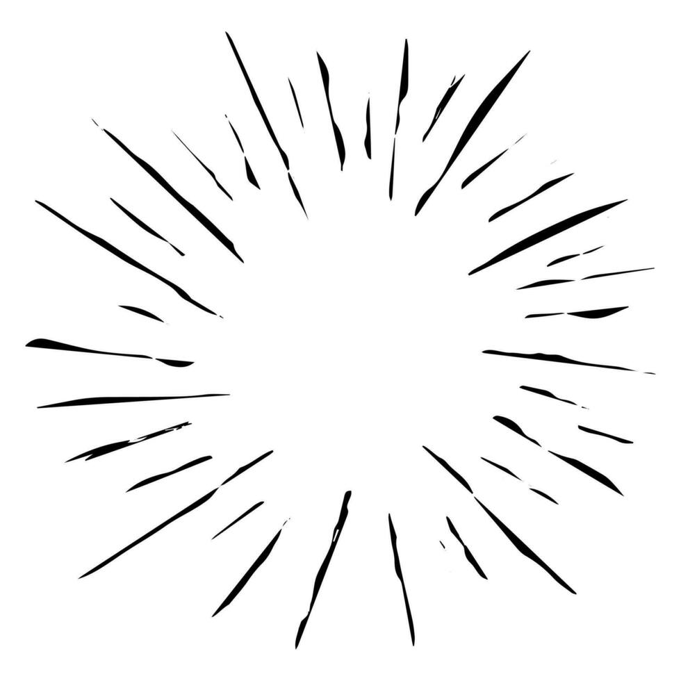 zonnestraal hand- getrokken. tekening achtergrond ontwerp element. geïsoleerd wit achtergrond. vector illustratie