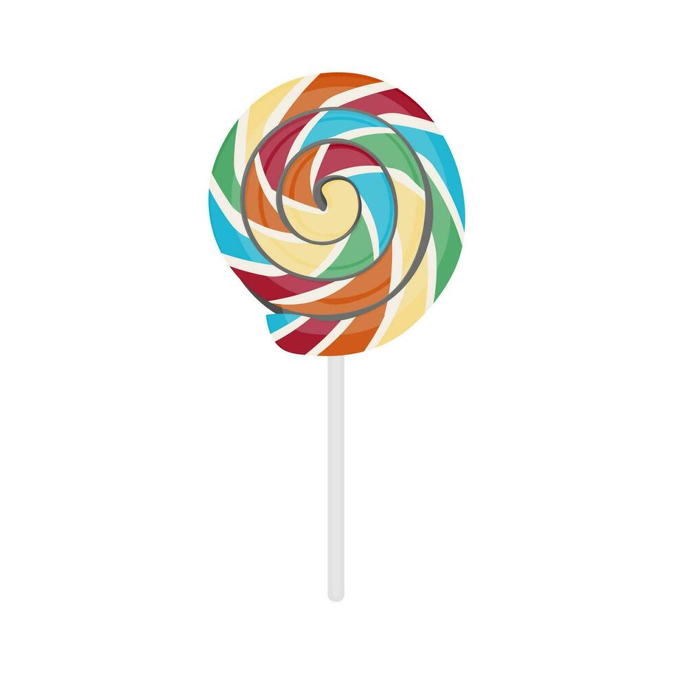 logo illustratie van een kleurrijk lolly vector