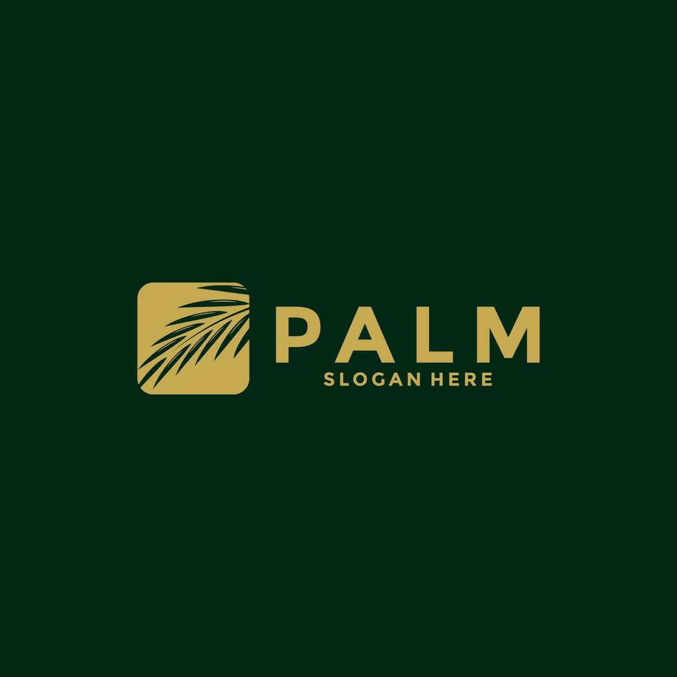 palm blad logo ontwerp vector, creatief palm blad logo icoon sjabloon vector