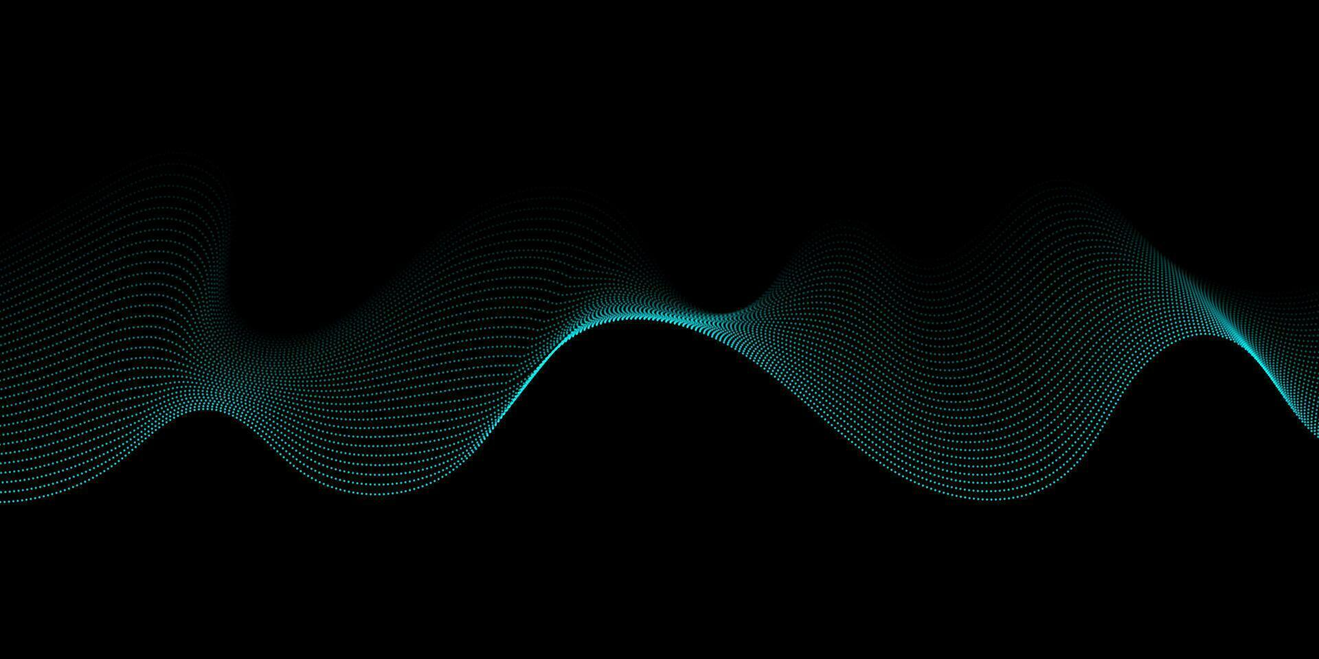 abstract banier met vloeiende golven van deeltjes vector