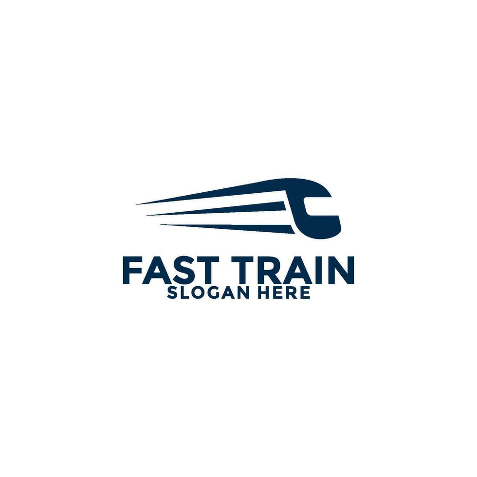 trein logo vector illustratie ontwerp.snel trein logo.high snelheid trein logo icoon sjabloon