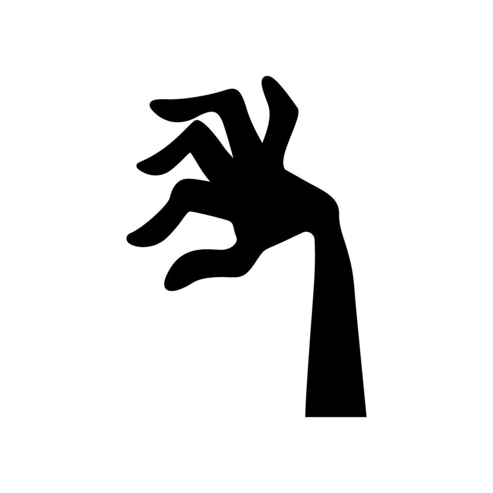 zombie hand- icoon vector. hand- illustratie teken. halloween symbool. vector