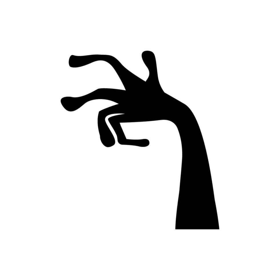 zombie hand- icoon vector. hand- illustratie teken. halloween symbool. vector