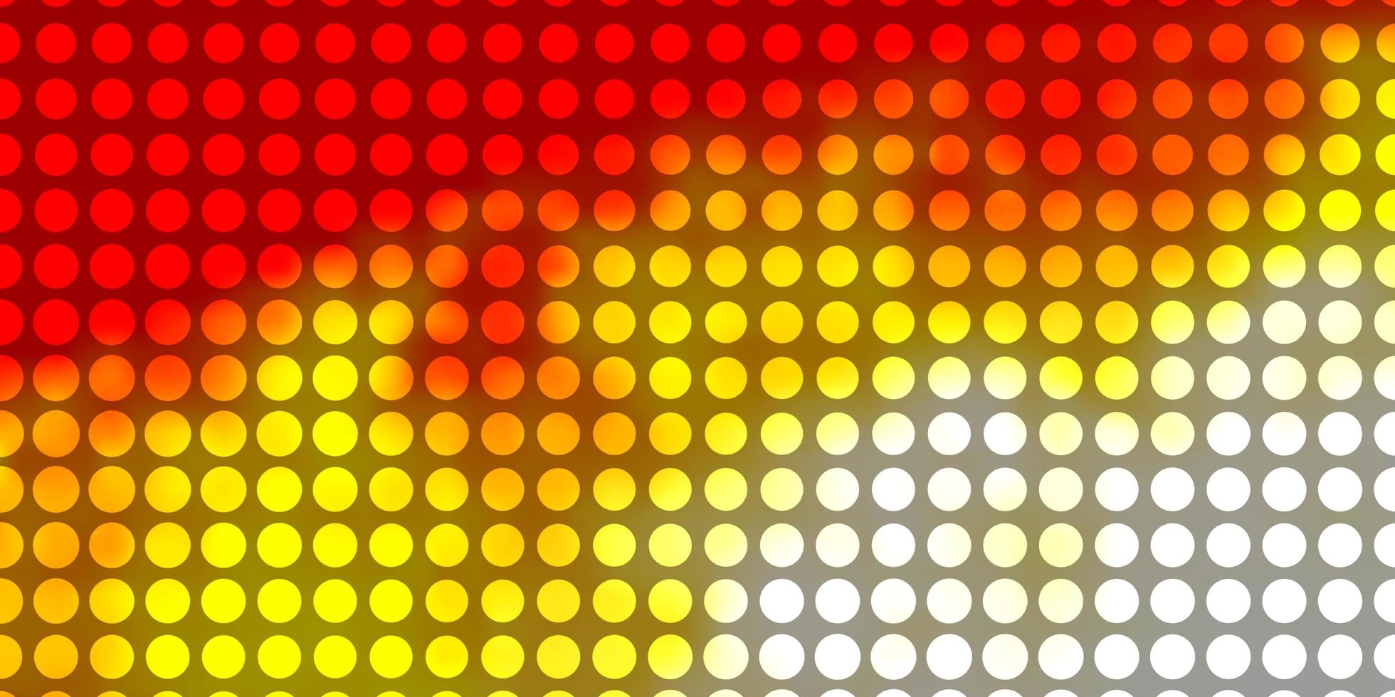 lichtoranje vectortextuur met cirkels. illustratie met set van glanzende kleurrijke abstracte bollen. patroon voor websites, bestemmingspagina's. vector