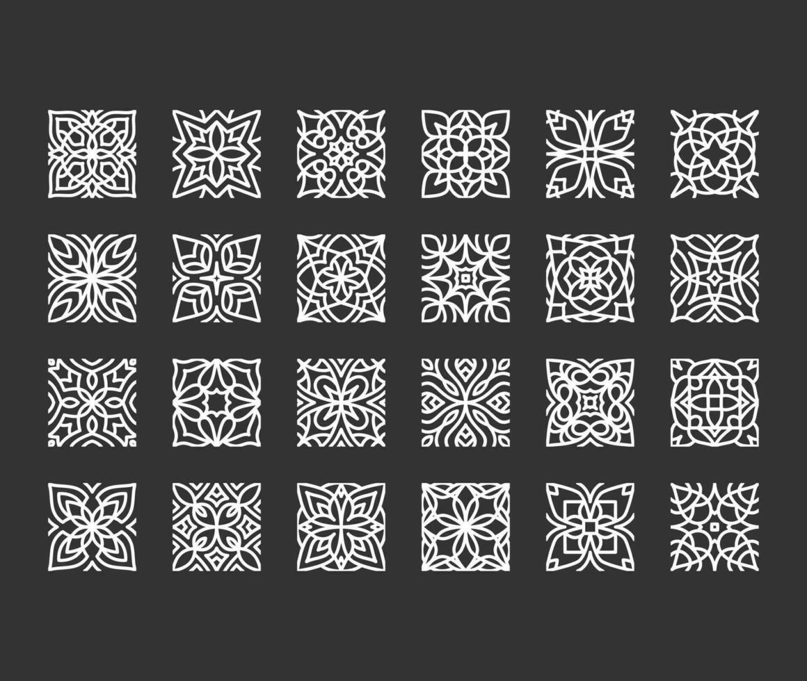 meetkundig ornament decoratief elementen vector verzameling