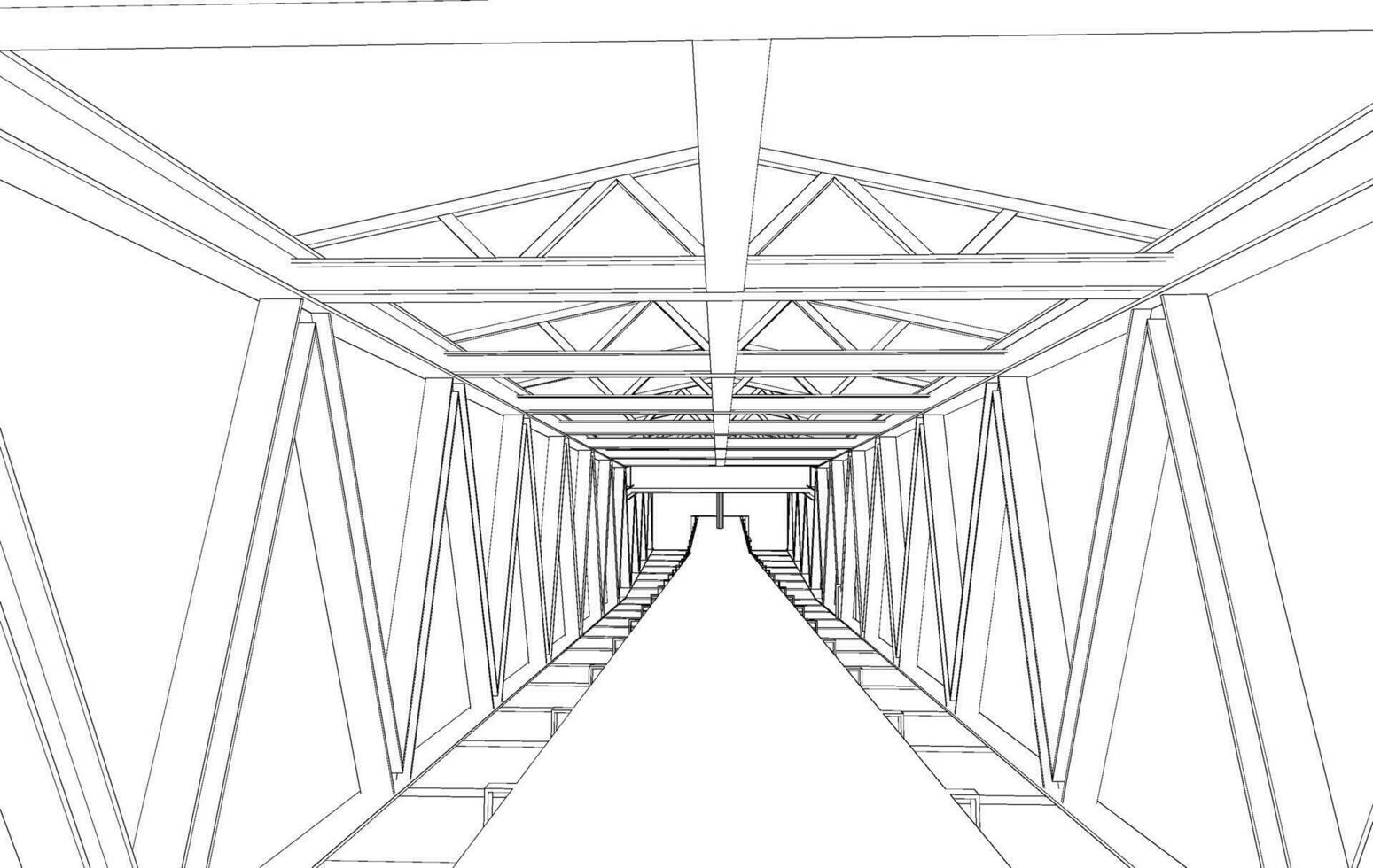 3d illustratie van industrieel gebouw vector