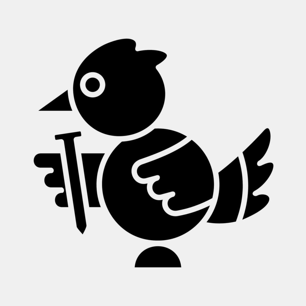 icoon vogel mascotte. Indonesisch algemeen verkiezing elementen. pictogrammen in glyph stijl. mooi zo voor afdrukken, affiches, infografieken, enz. vector