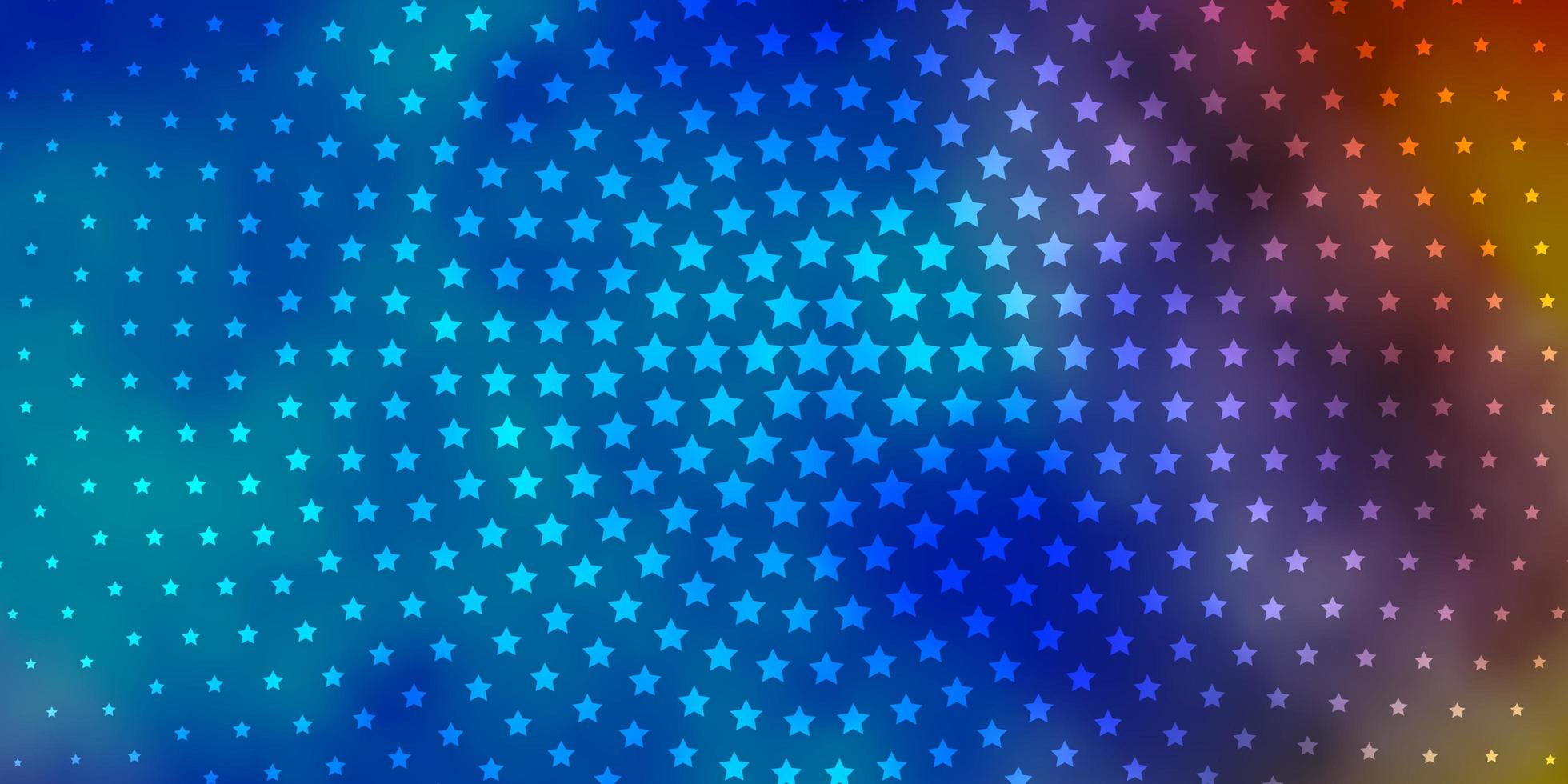 lichtblauwe, gele vectorlay-out met heldere sterren. decoratieve illustratie met sterren op abstracte sjabloon. patroon voor het inpakken van geschenken. vector