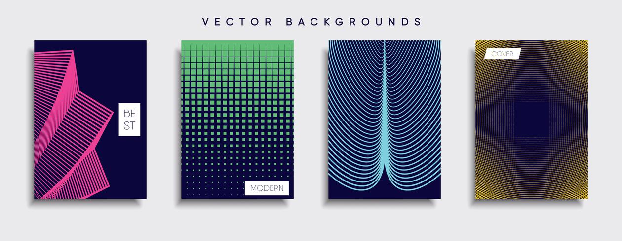 Minimale vectoromslagontwerpen. Toekomstige postersjabloon vector