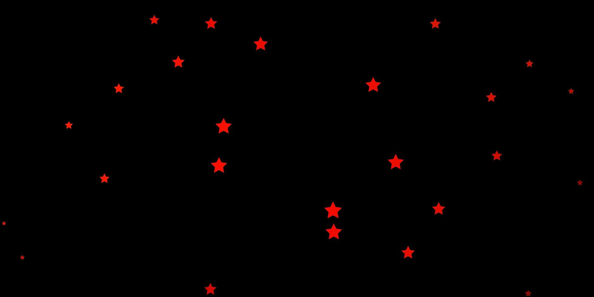 donkerrode vectorsjabloon met neonsterren. decoratieve afbeelding met sterren op abstracte sjabloon. patroon voor het inpakken van geschenken. vector