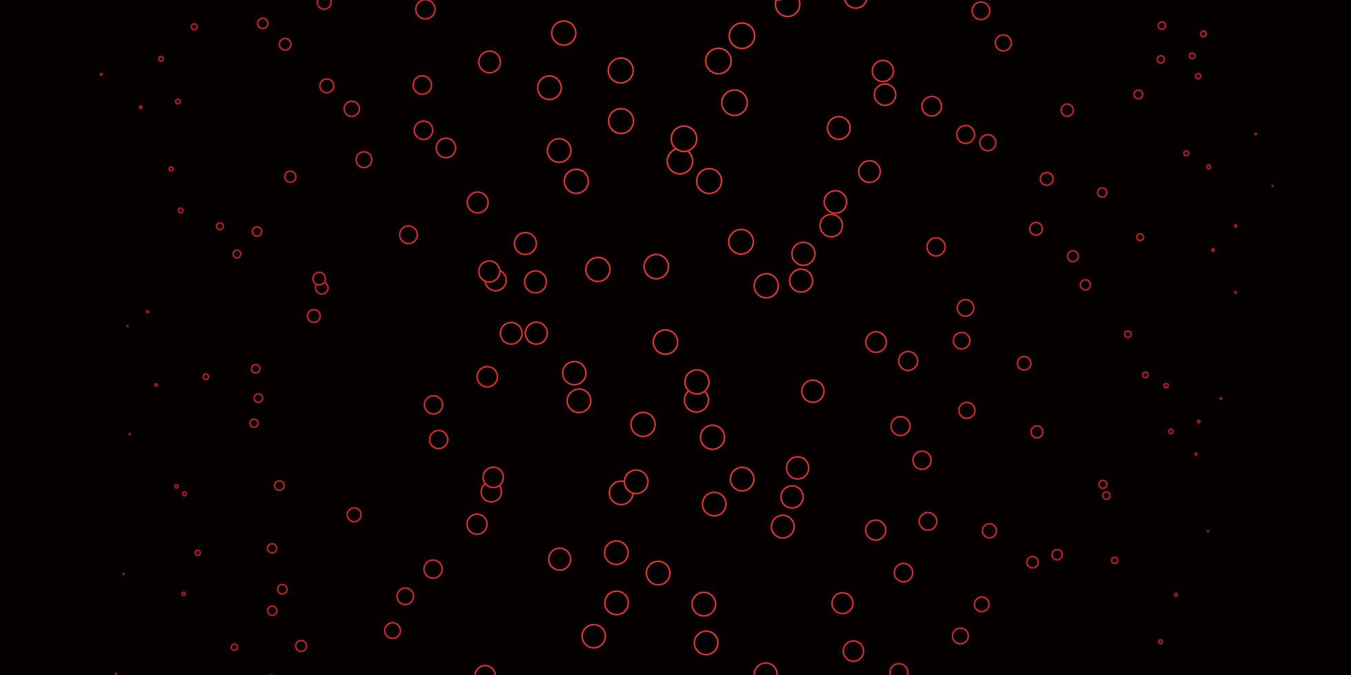 donkerrode vectortextuur met schijven. illustratie met reeks glanzende kleurrijke abstracte bollen. ontwerp voor uw commercials. vector
